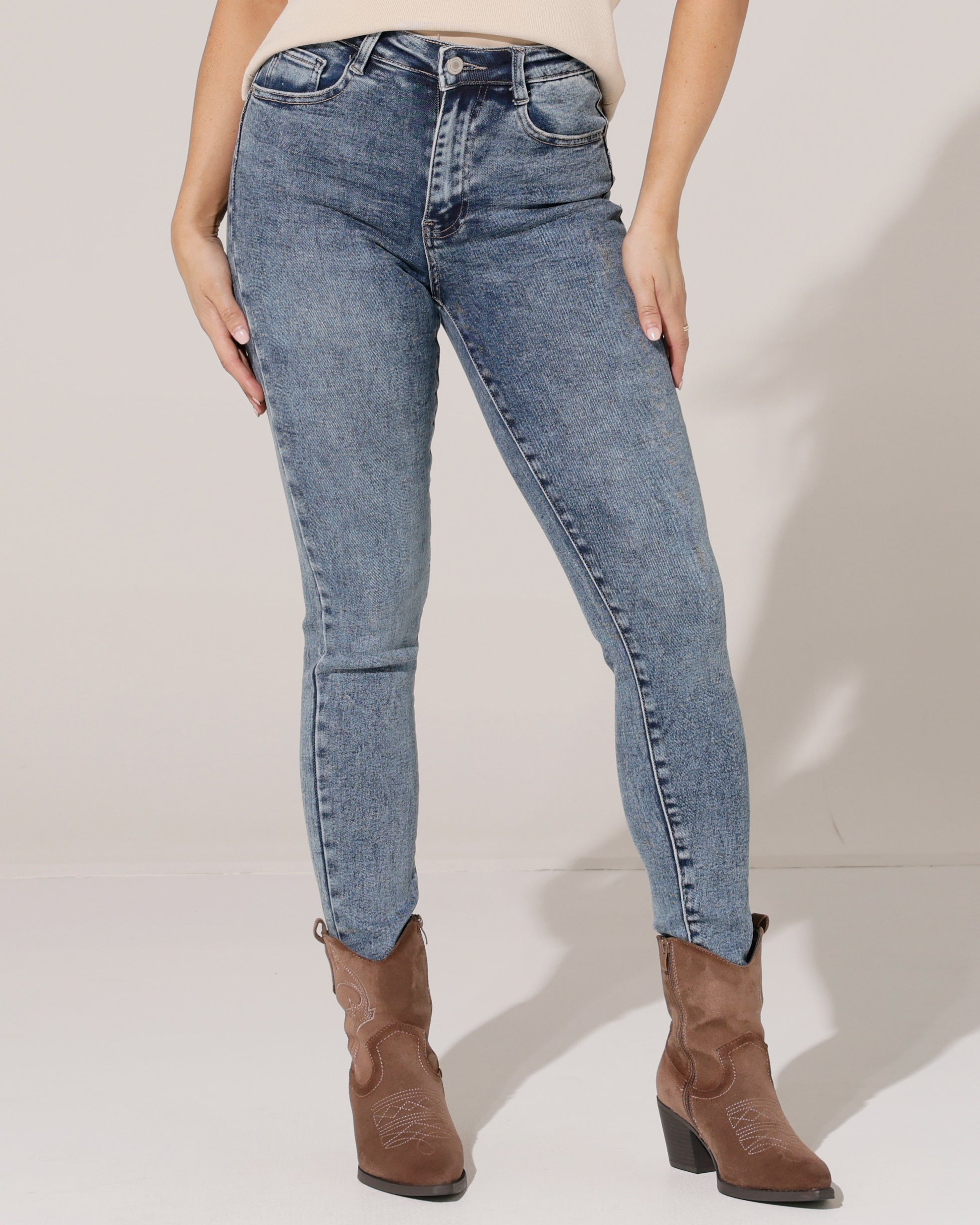 Laulia | Skinny jeans Lore-8 Donkerblauw