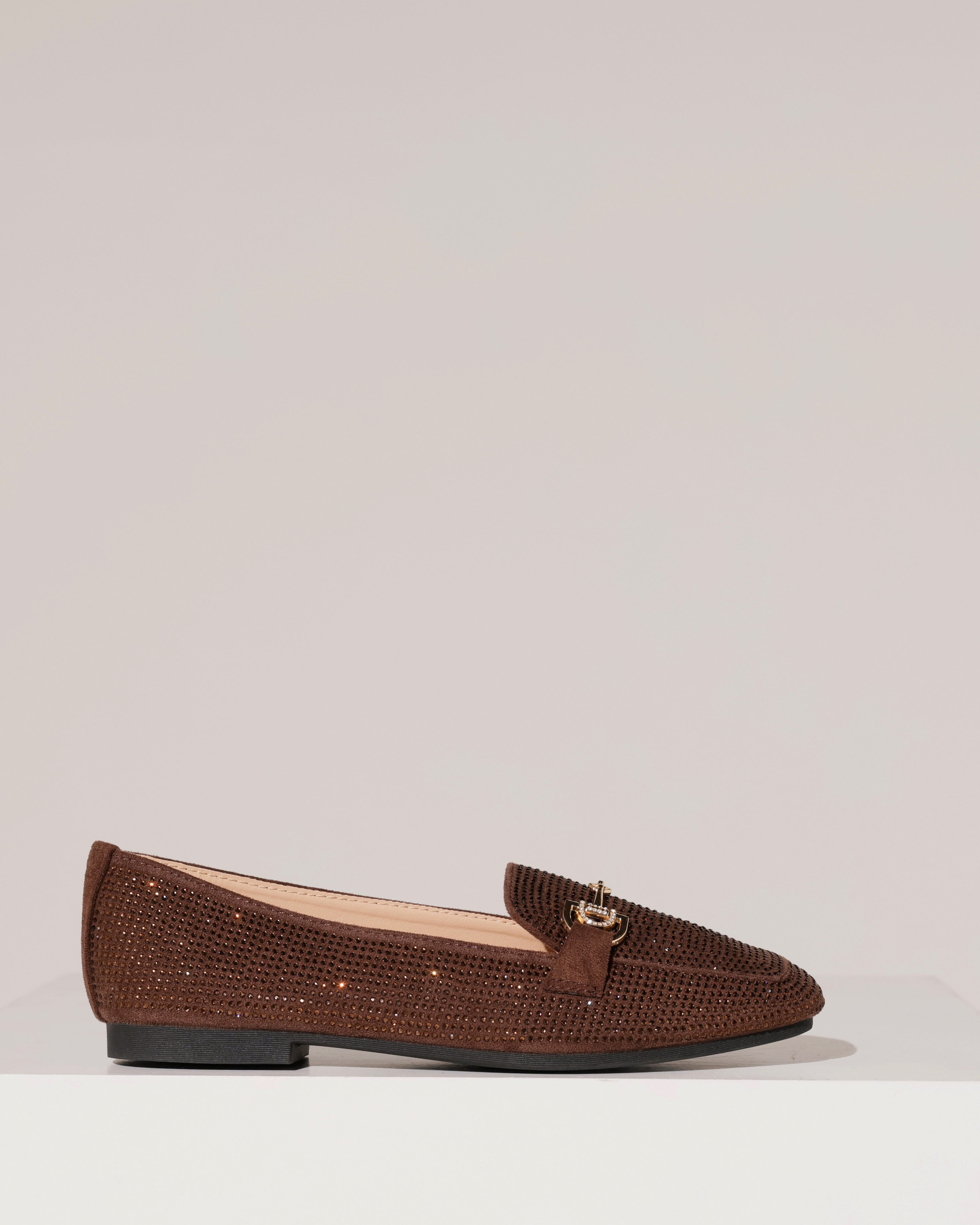 Loafer met strass met goudkleurige gesp Lynn Bruin