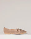 Loafer met strass en gesp Lizzy Taupe
