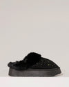 Pantoffel met strass en zachte voering Kiki Zwart