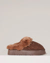 Pantoffel met strass en zachte voering Kiki Donkerbruin