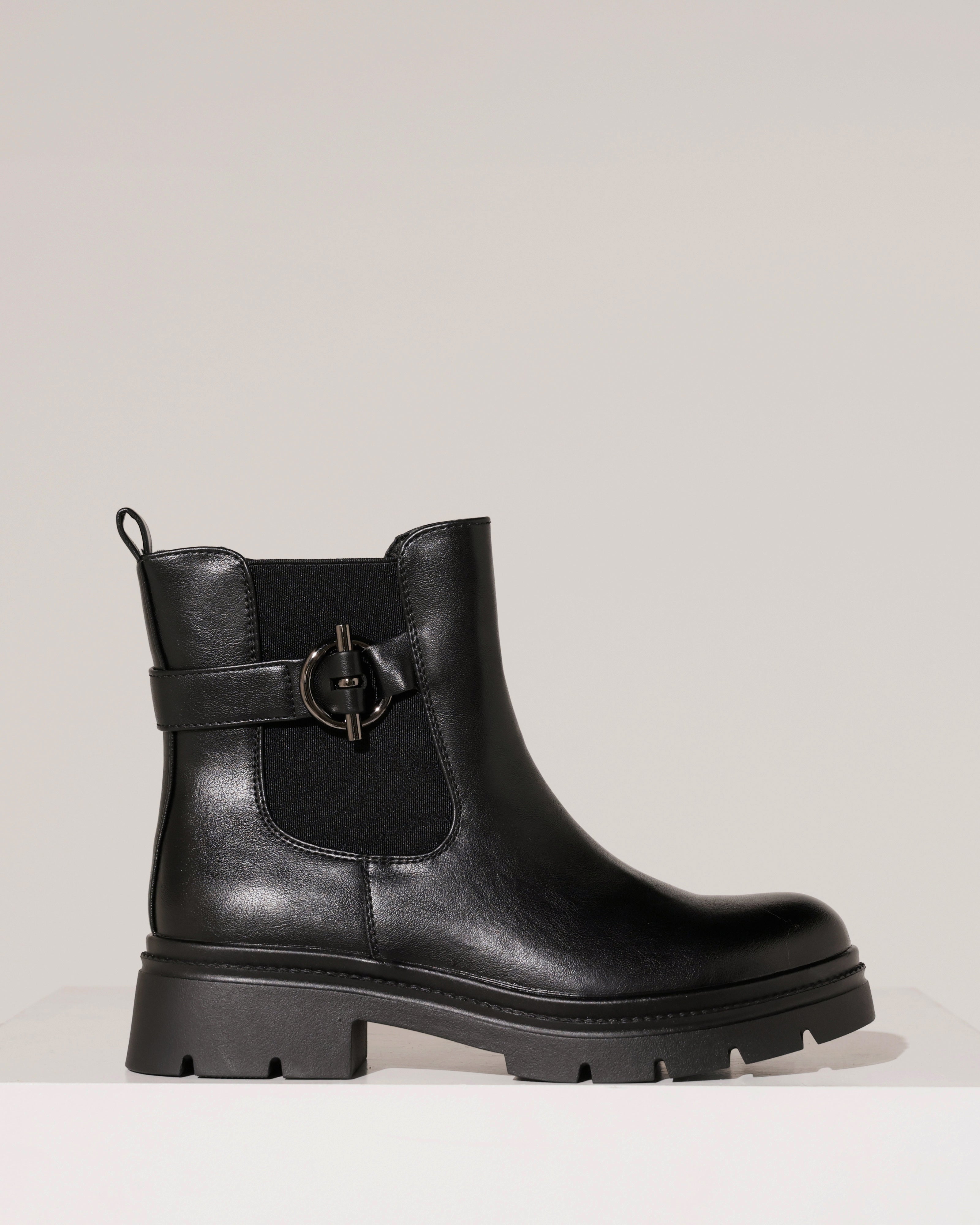 Chelsea boot met gesp Mika Zwart
