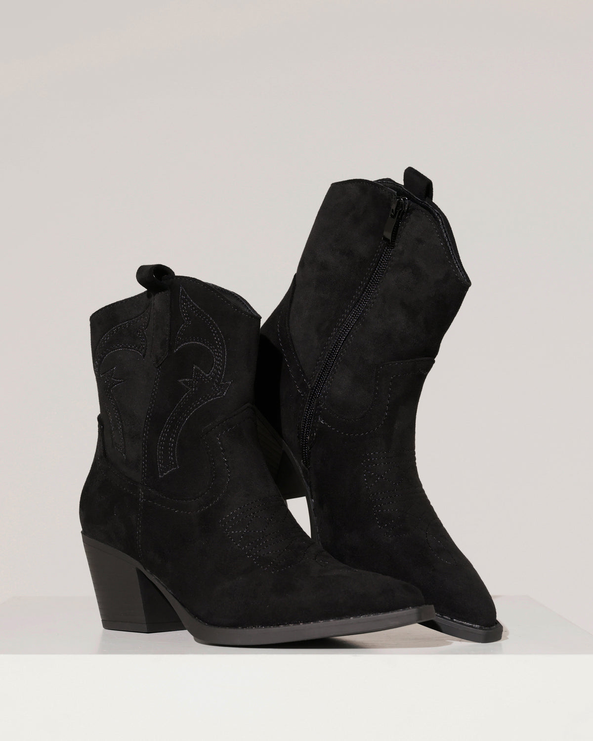 Cowboylaars met sierstiksels Jody Zwart