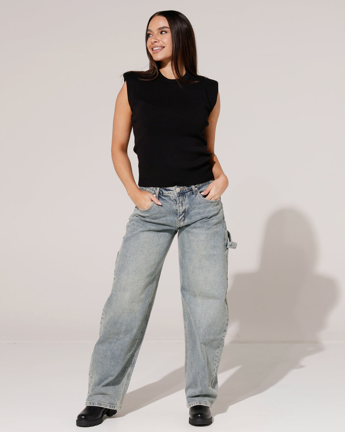 SeeSee Paris | Barrel jeans met hartjes kontzak Elsy Blauw