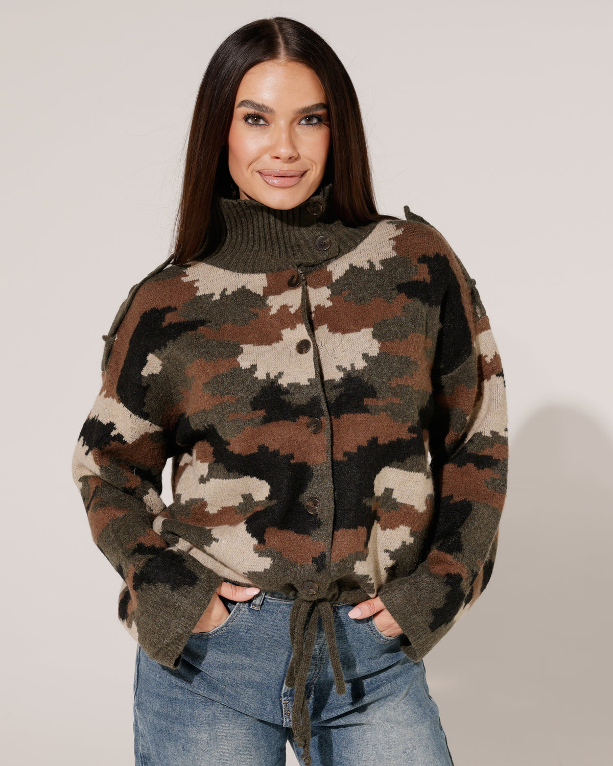 Vest met knopen en strik Trace Army