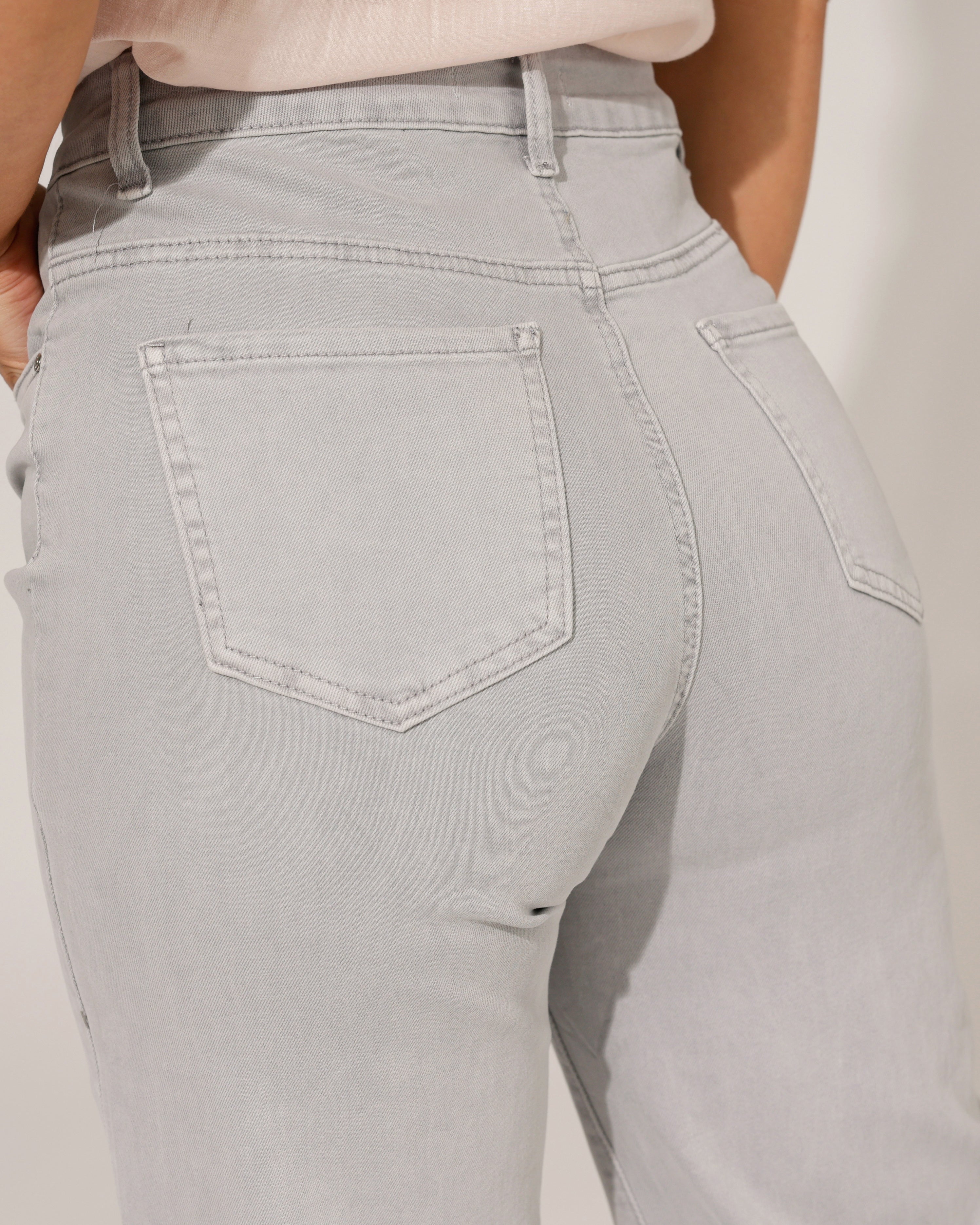 Goodies | Wide leg jeans Es-14 Lichtgrijs