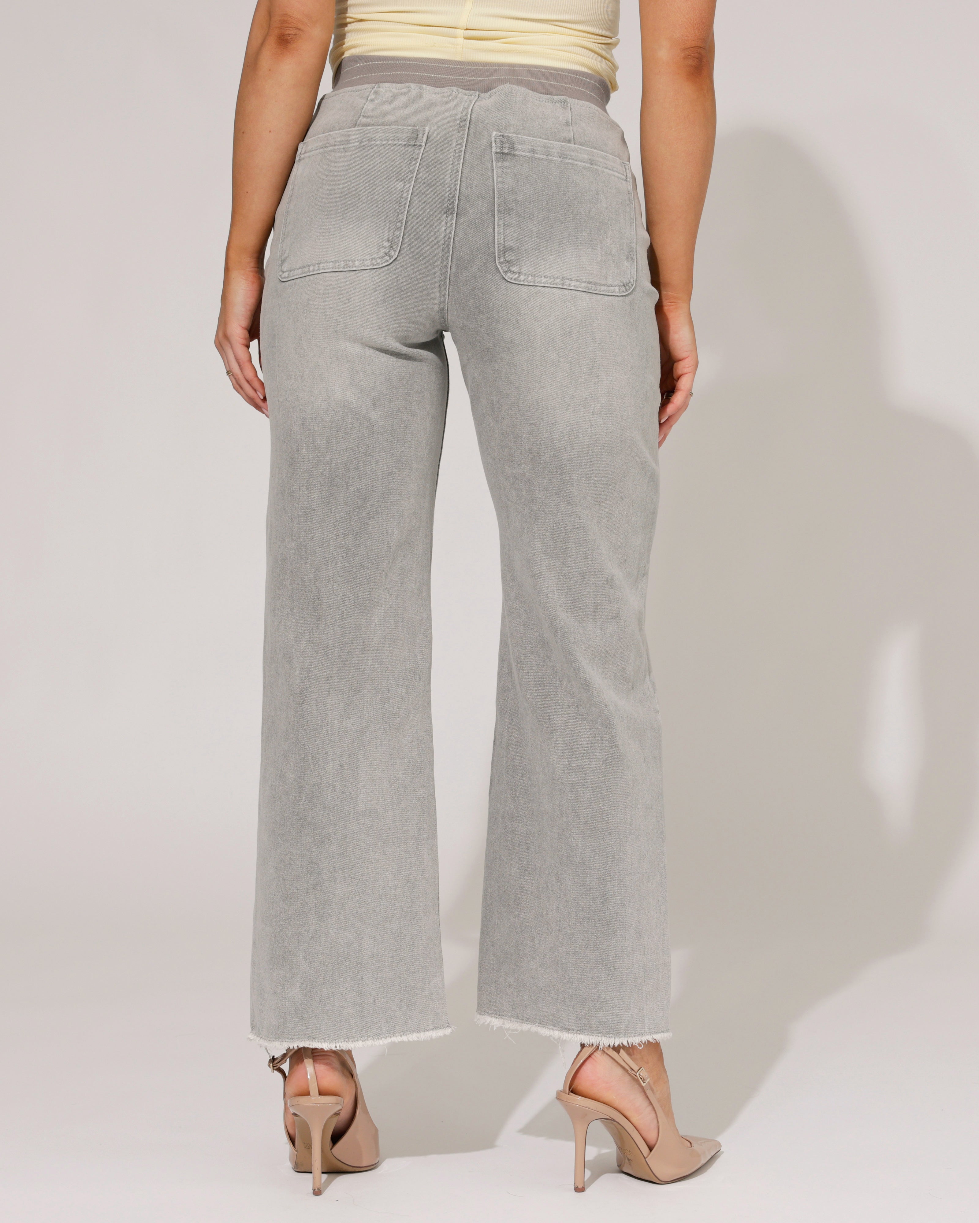 ZAC & ZOE | Wide leg jog jeans Sadie-HG Grijs