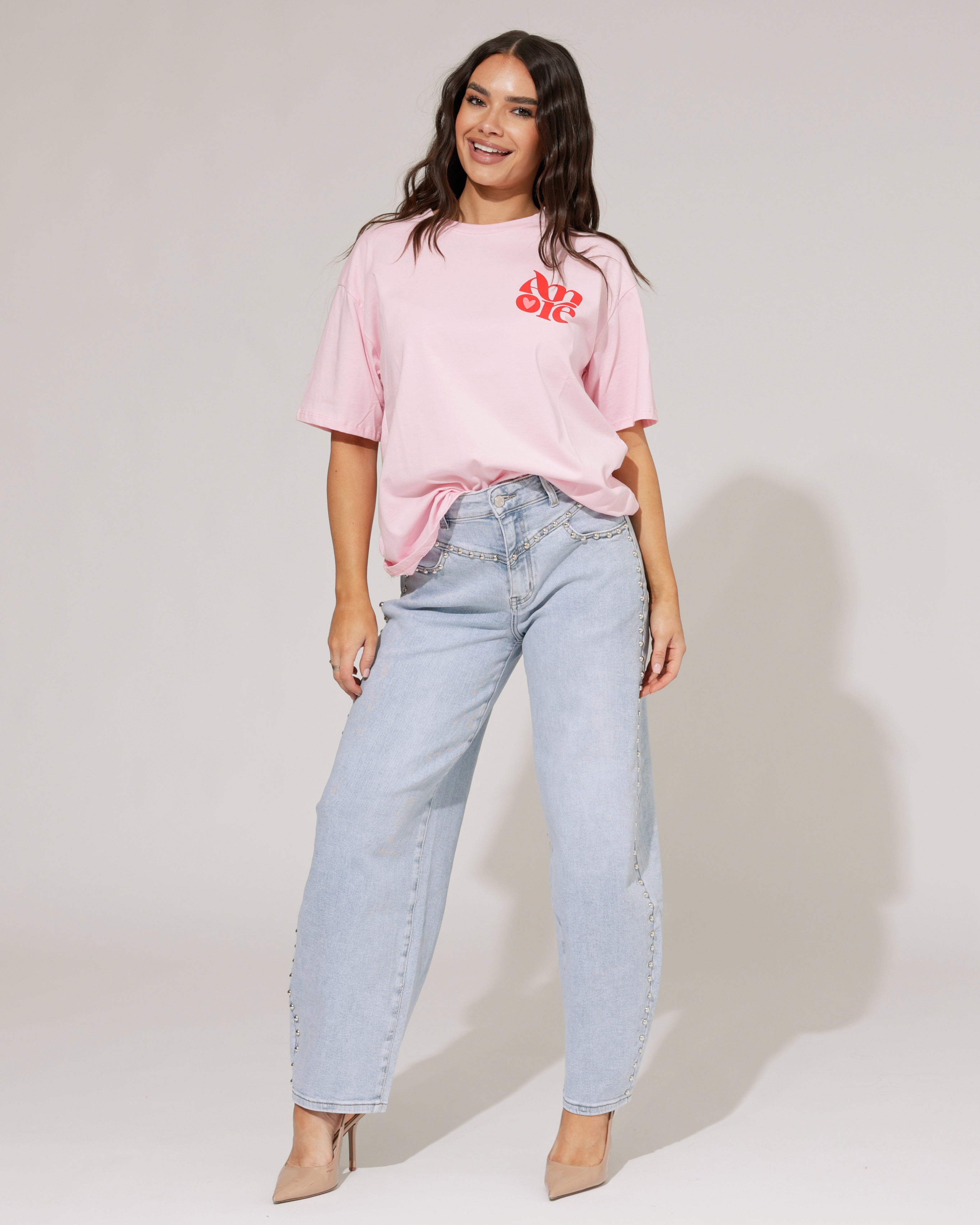 T-shirt Amore Lichtroze