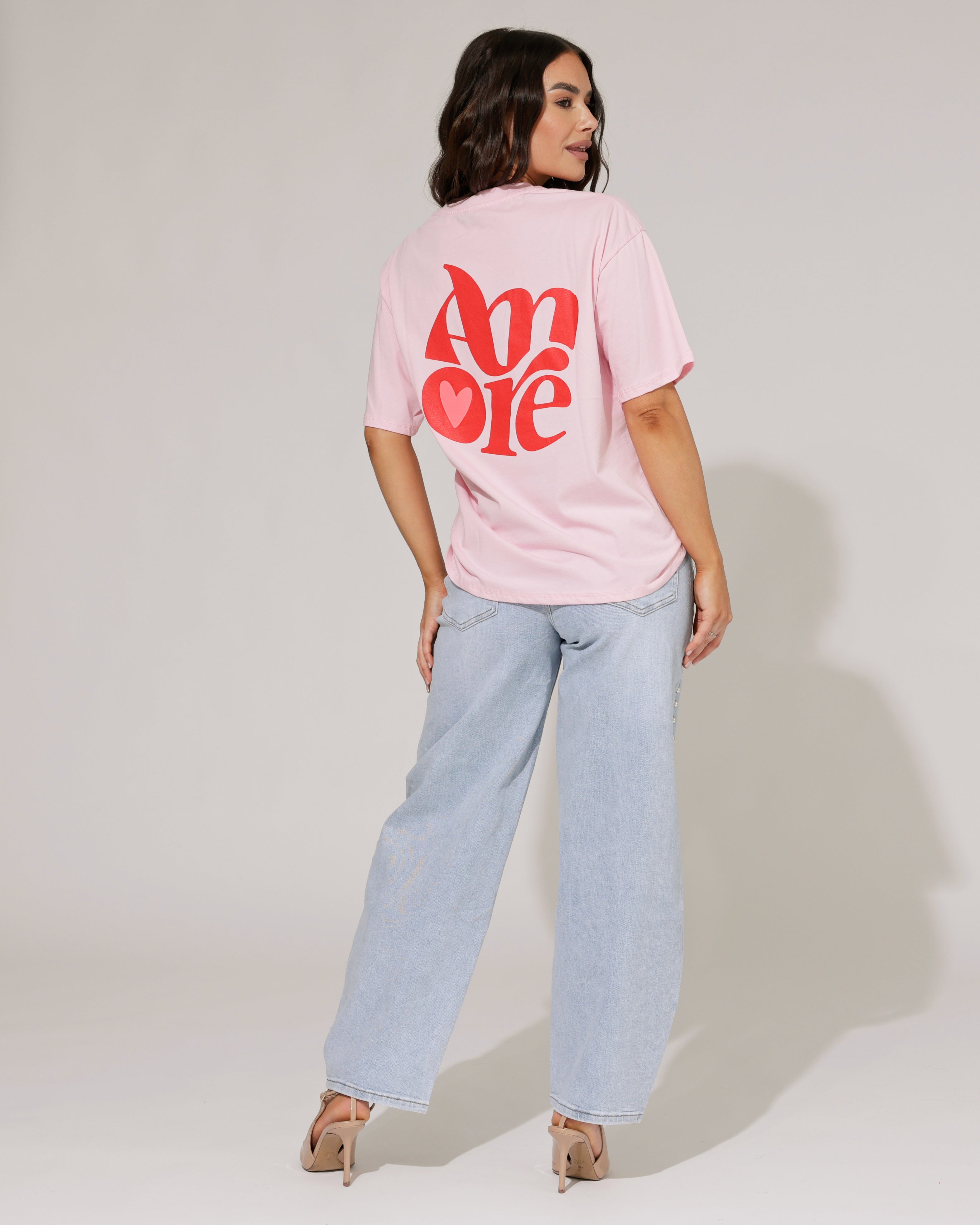 T-shirt Amore Lichtroze