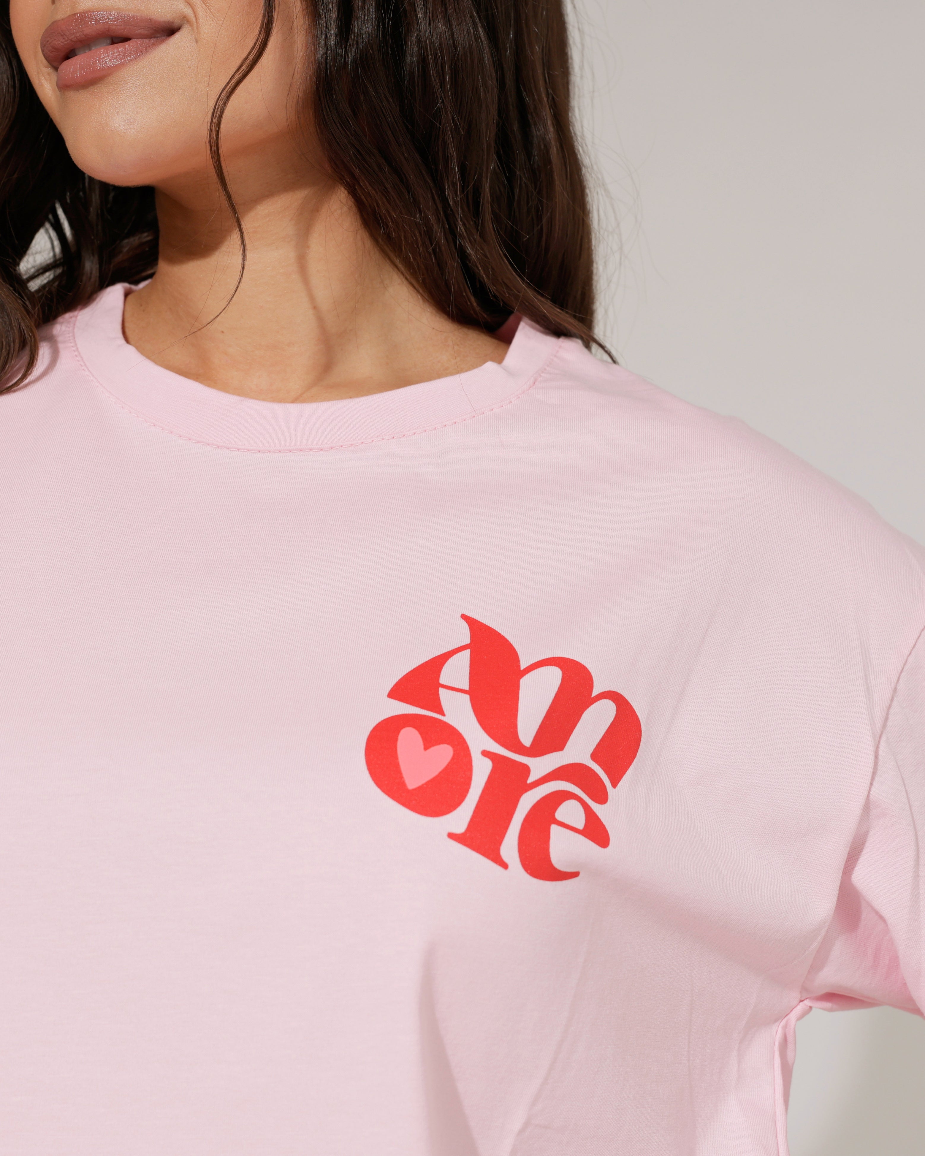T-shirt Amore Lichtroze