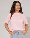Gestreept T-shirt Bonjour Roze
