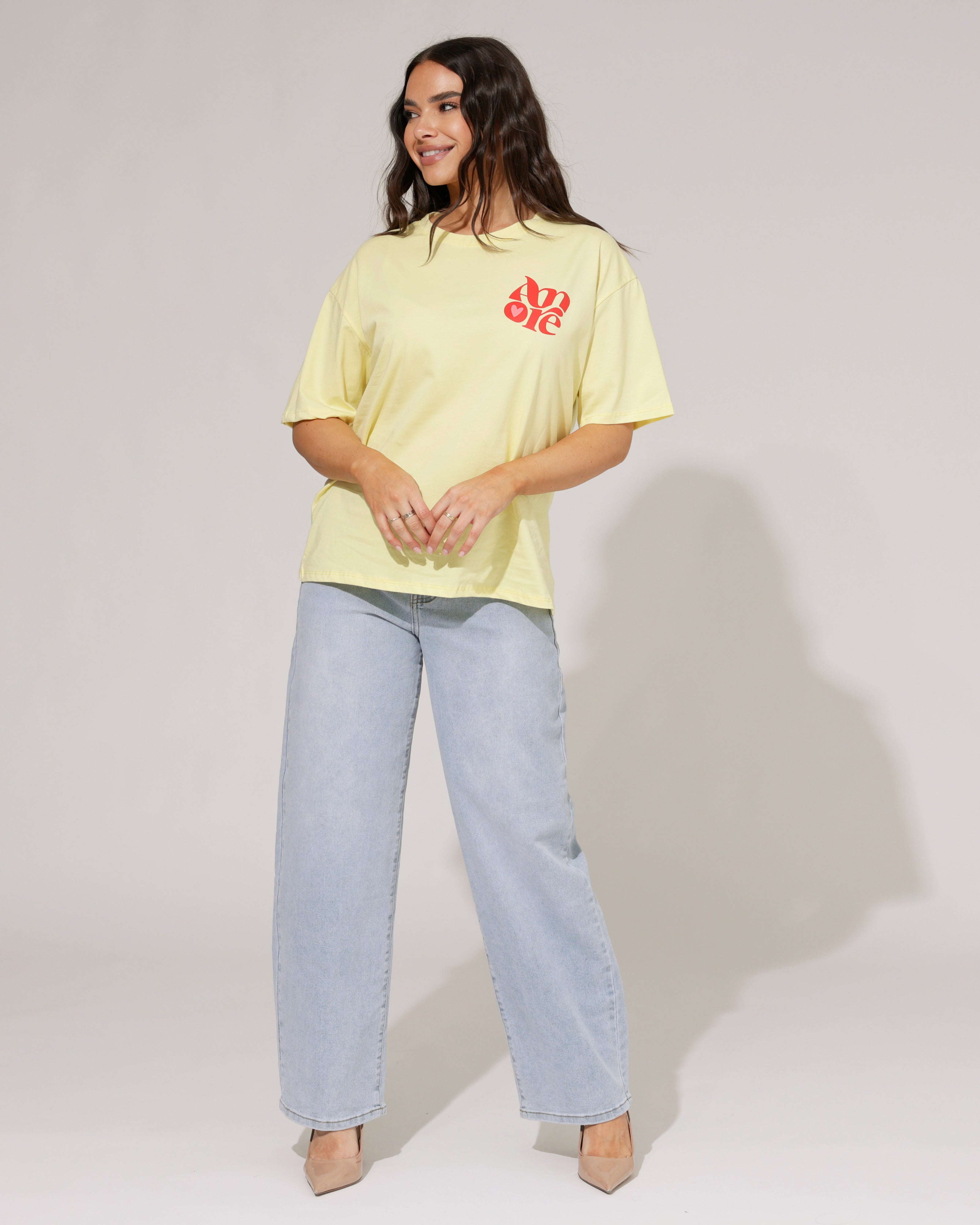 VS Miss | Barrel jeans strass omslag Liv Blauw