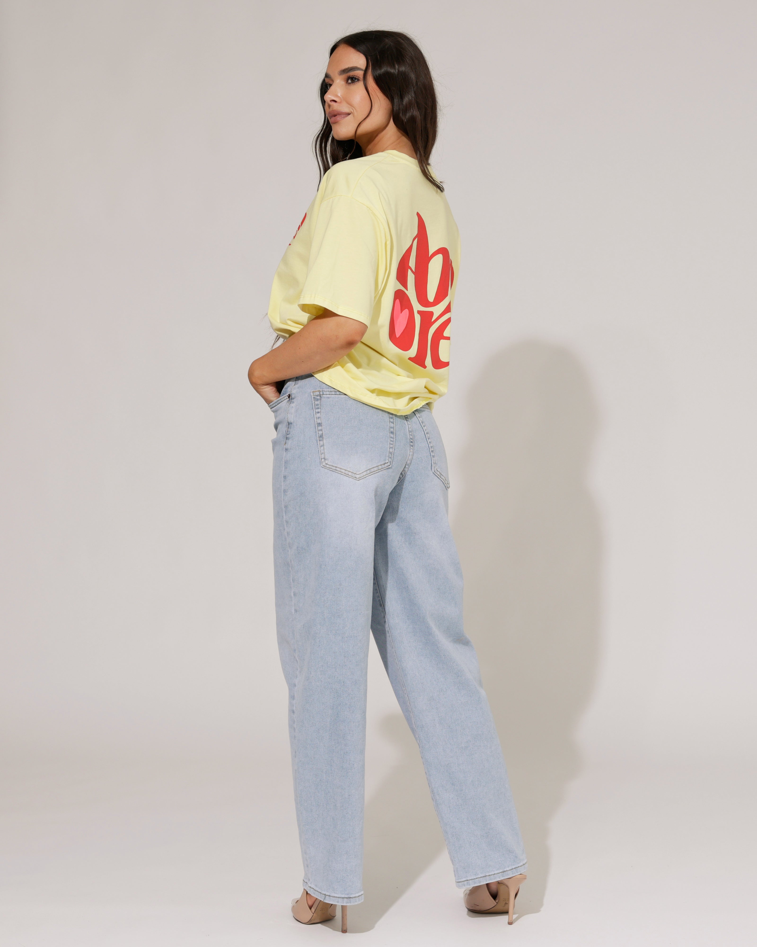 T-shirt Amore Geel