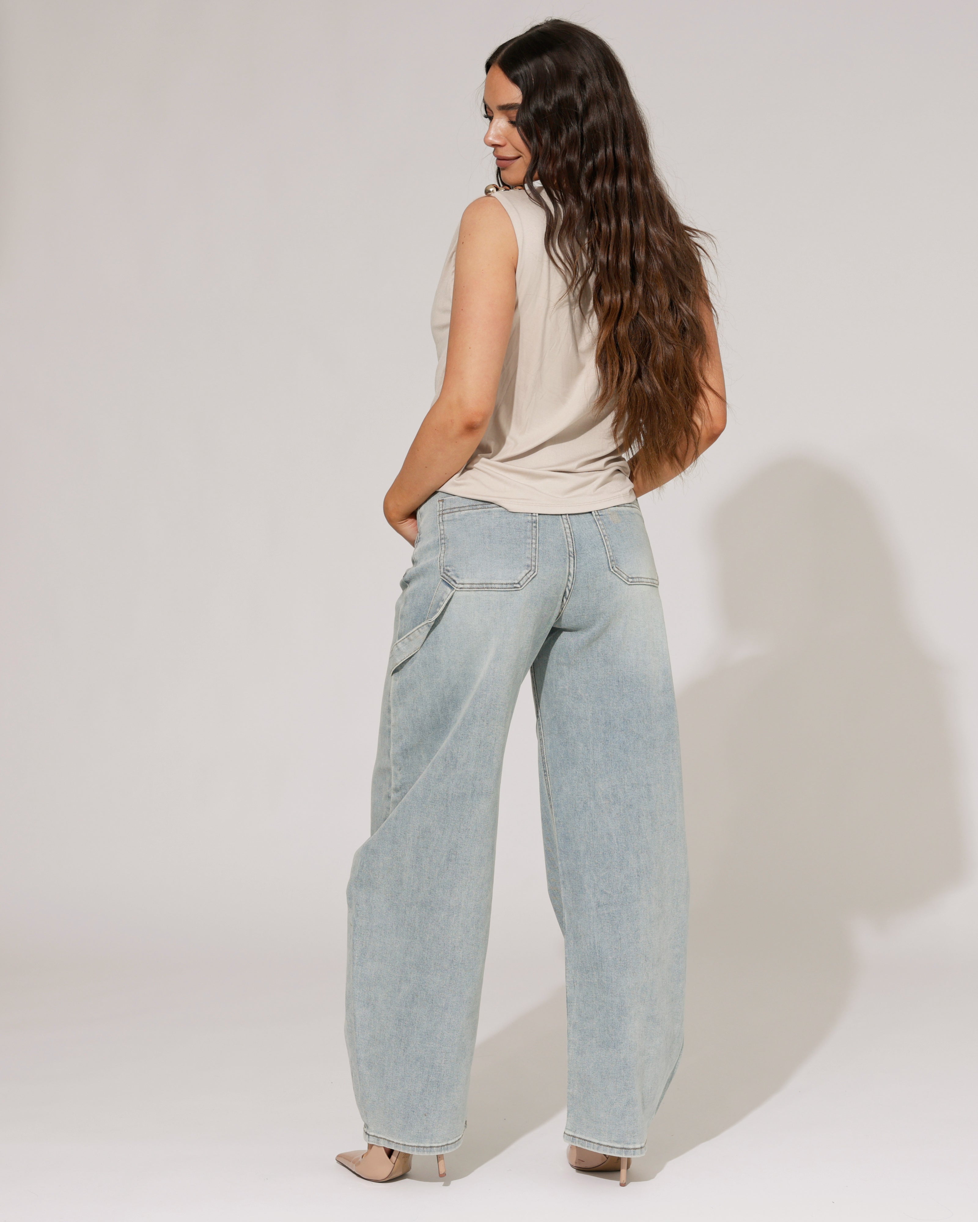 Laulia | Barrel jeans, full length Isa Blauw