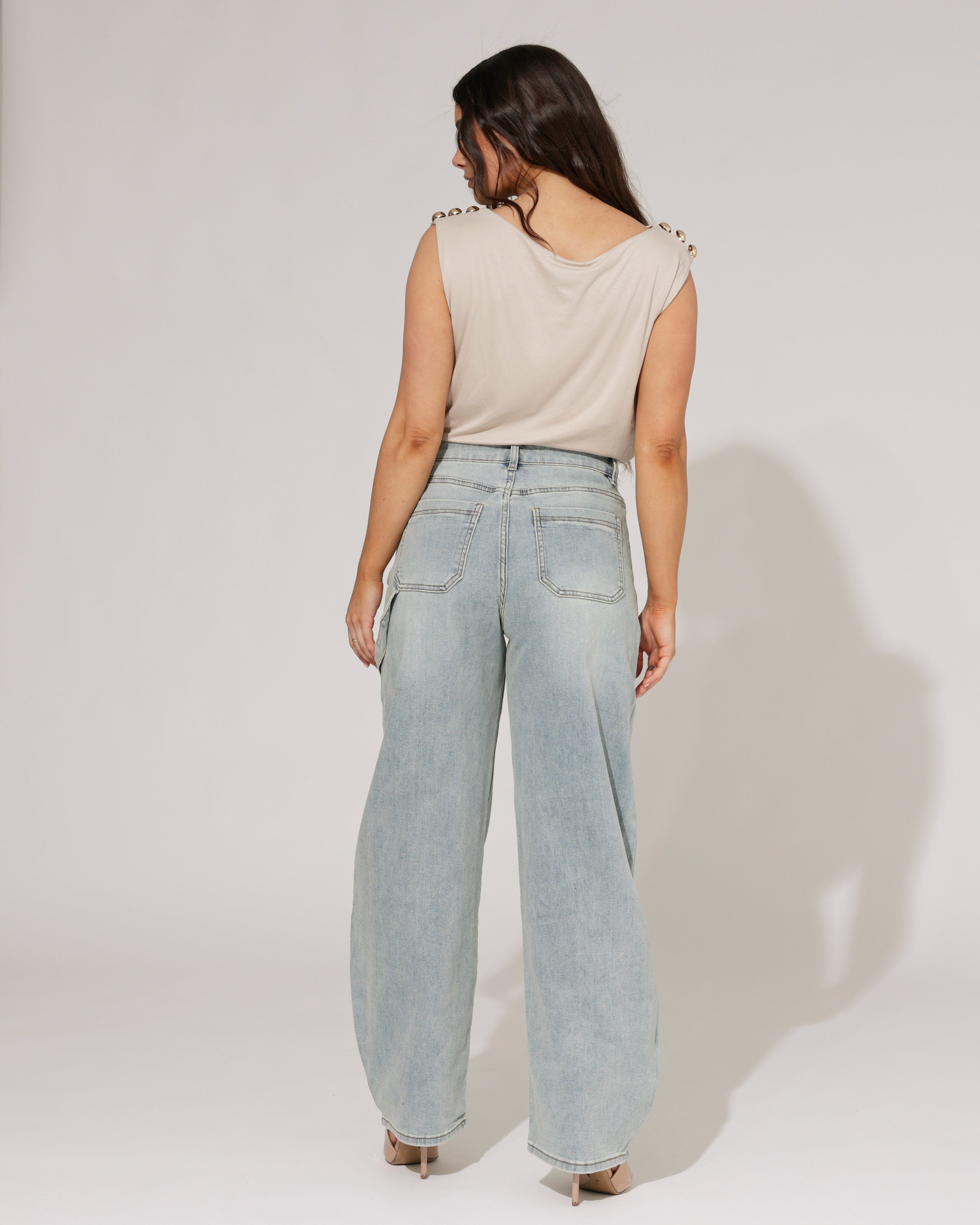 Laulia | Barrel jeans, full length Isa Blauw
