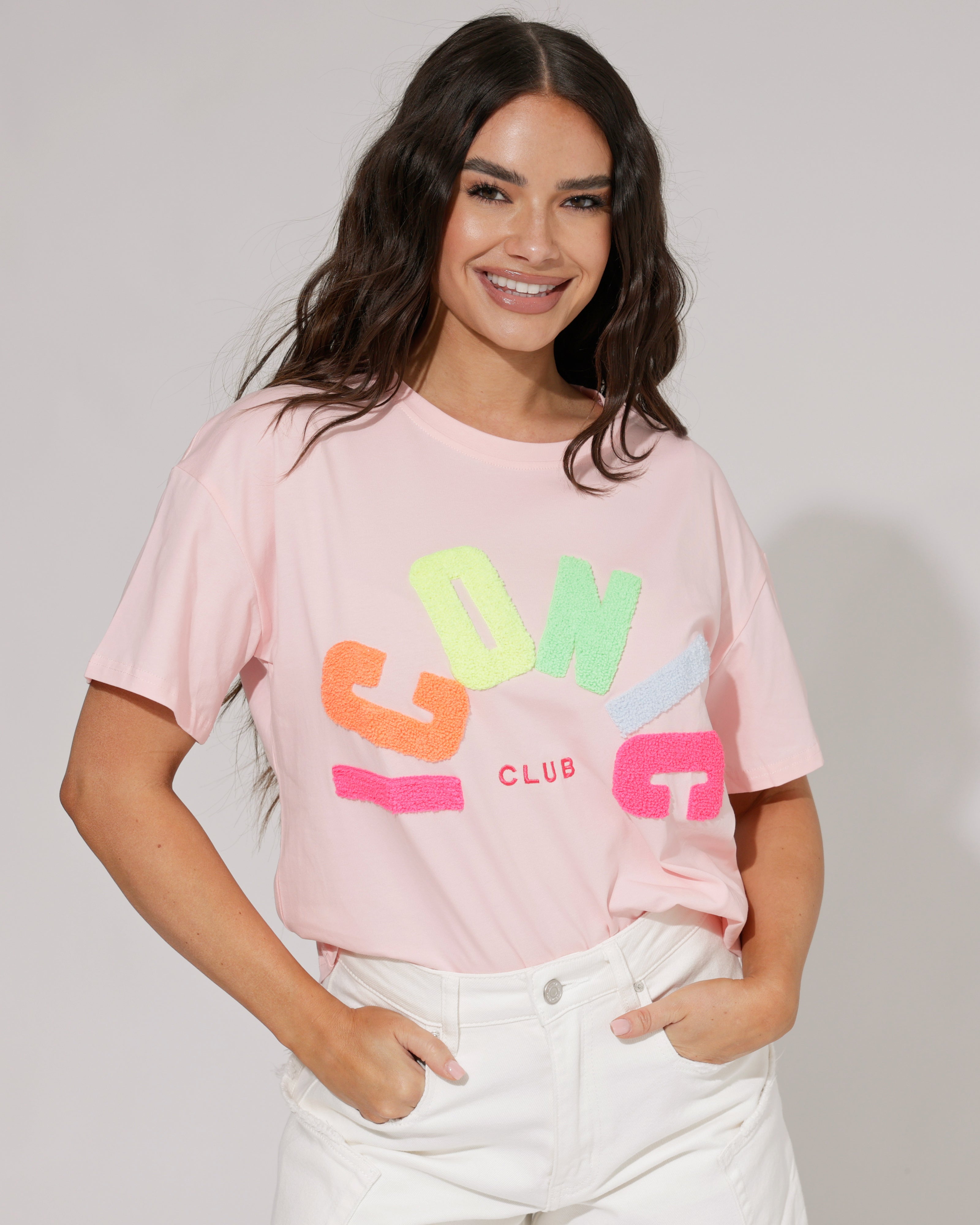 T-shirt Iconic club Lichtroze