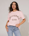 T-shirt California club Lichtroze