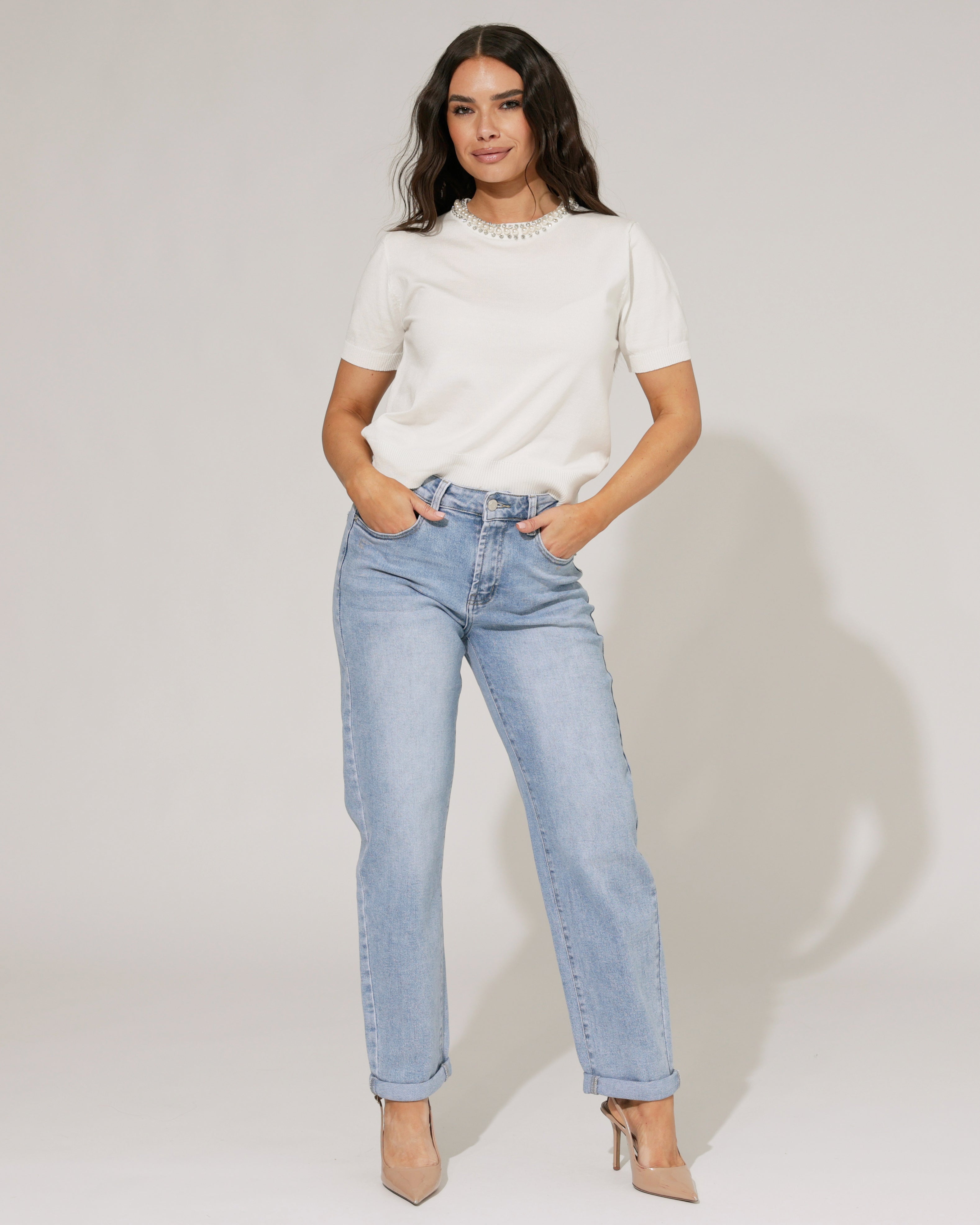 Laulia | Mom jeans Jolly-2 Blauw