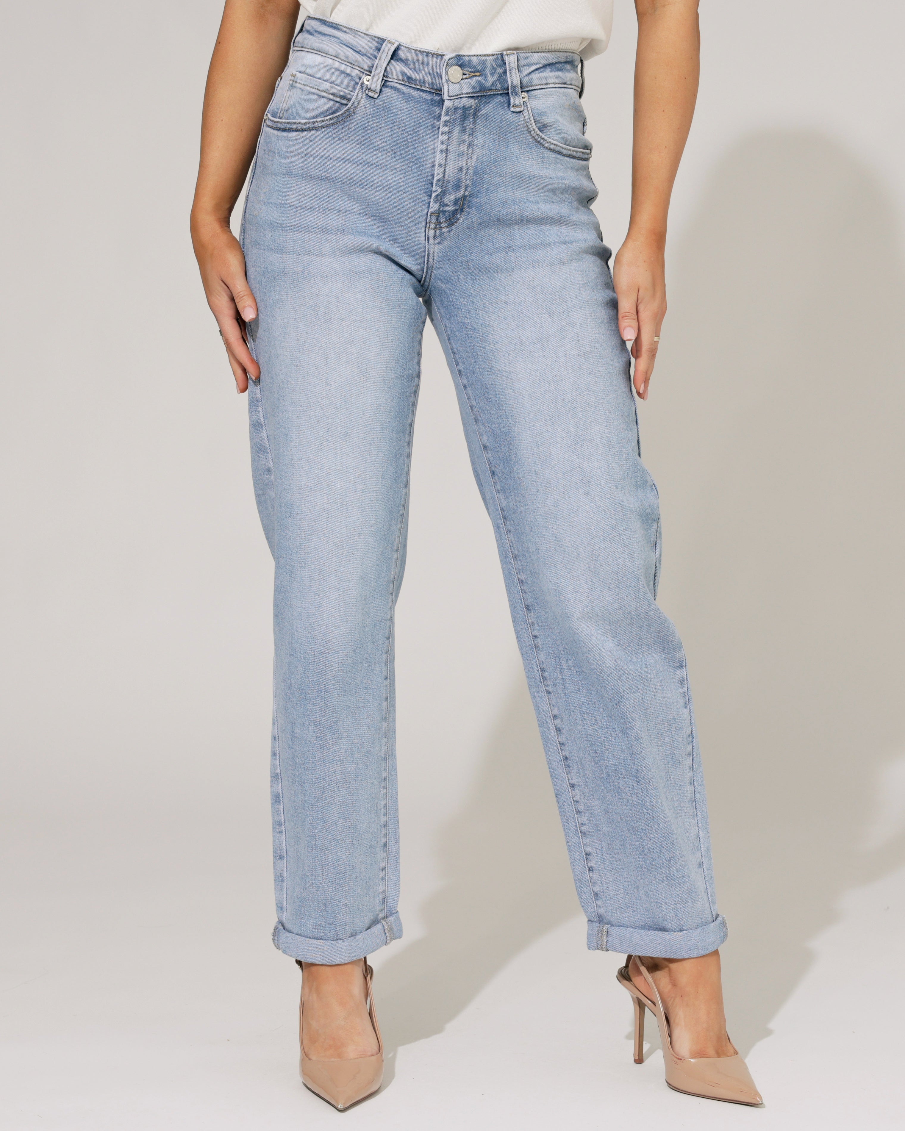 Laulia | Mom jeans Jolly-2 Blauw