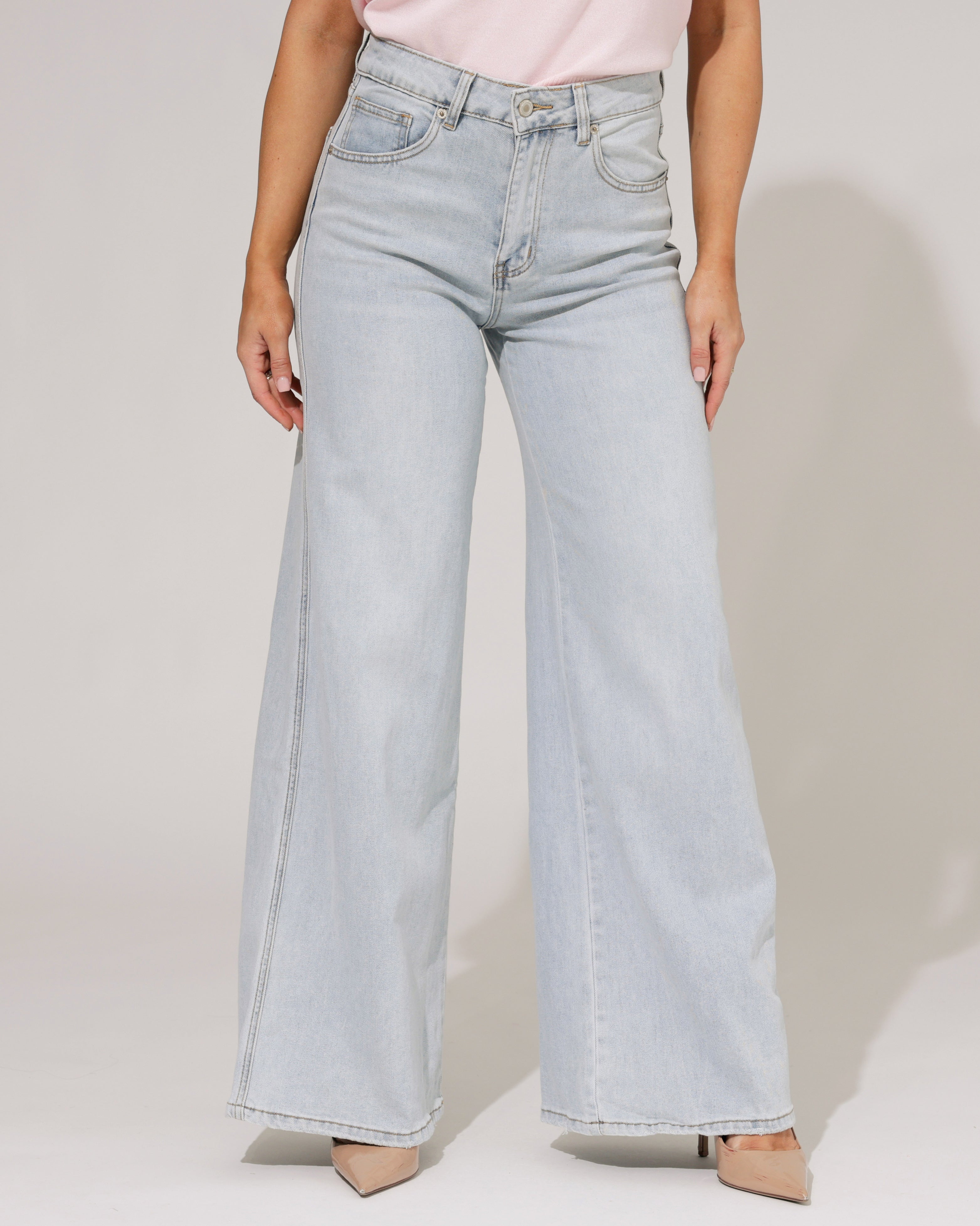 Laulia | Extra wide leg jeans Novi Blauw