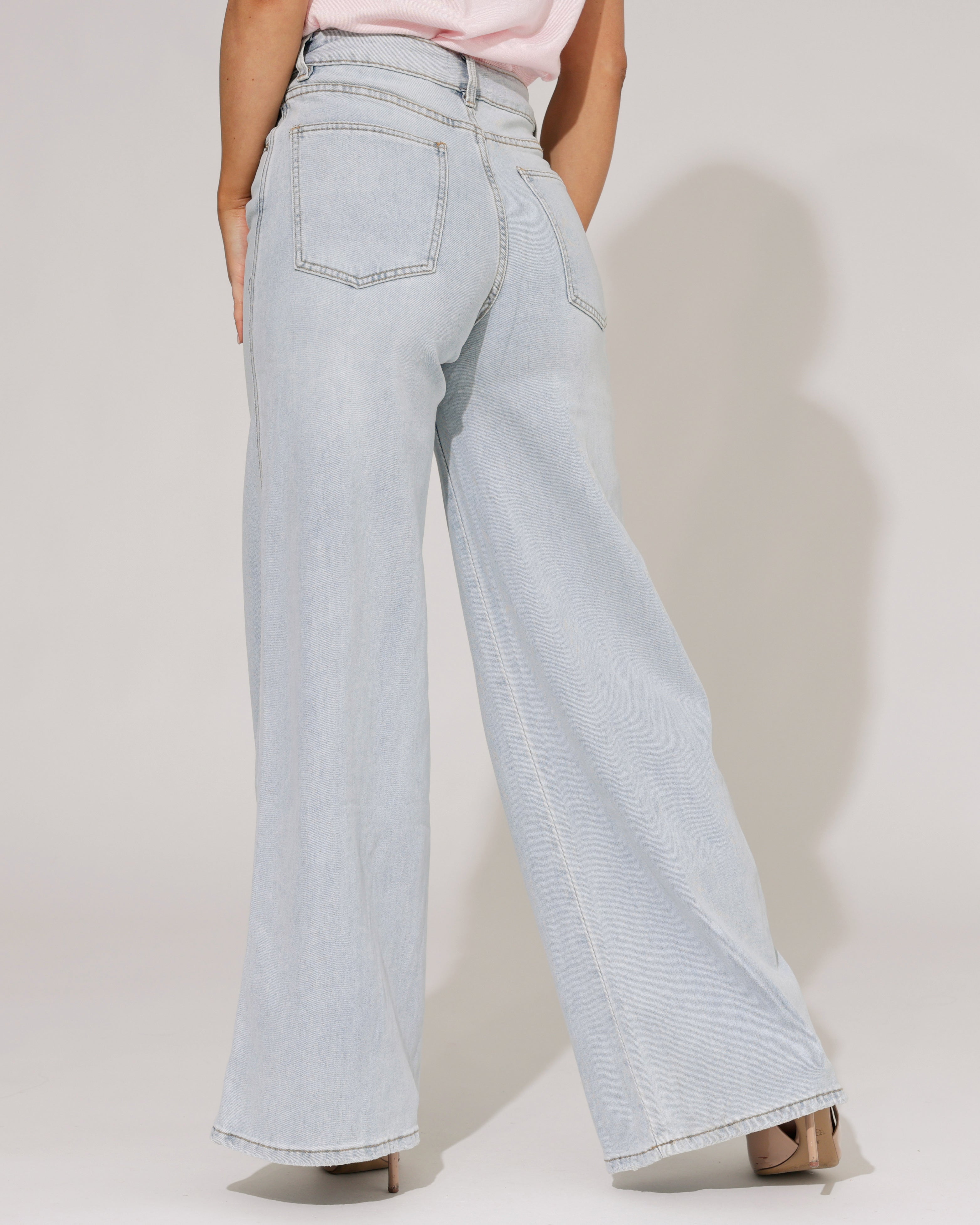 Laulia | Extra wide leg jeans Novi Blauw