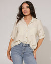 Blouse met knoop Milou Beige