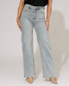 Hello Miss | Wide leg jeans Nicole-3 Blauw