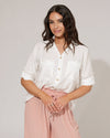 Blouse met knoop Milou Wit