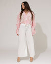 Plisse broek Noa Roomwit