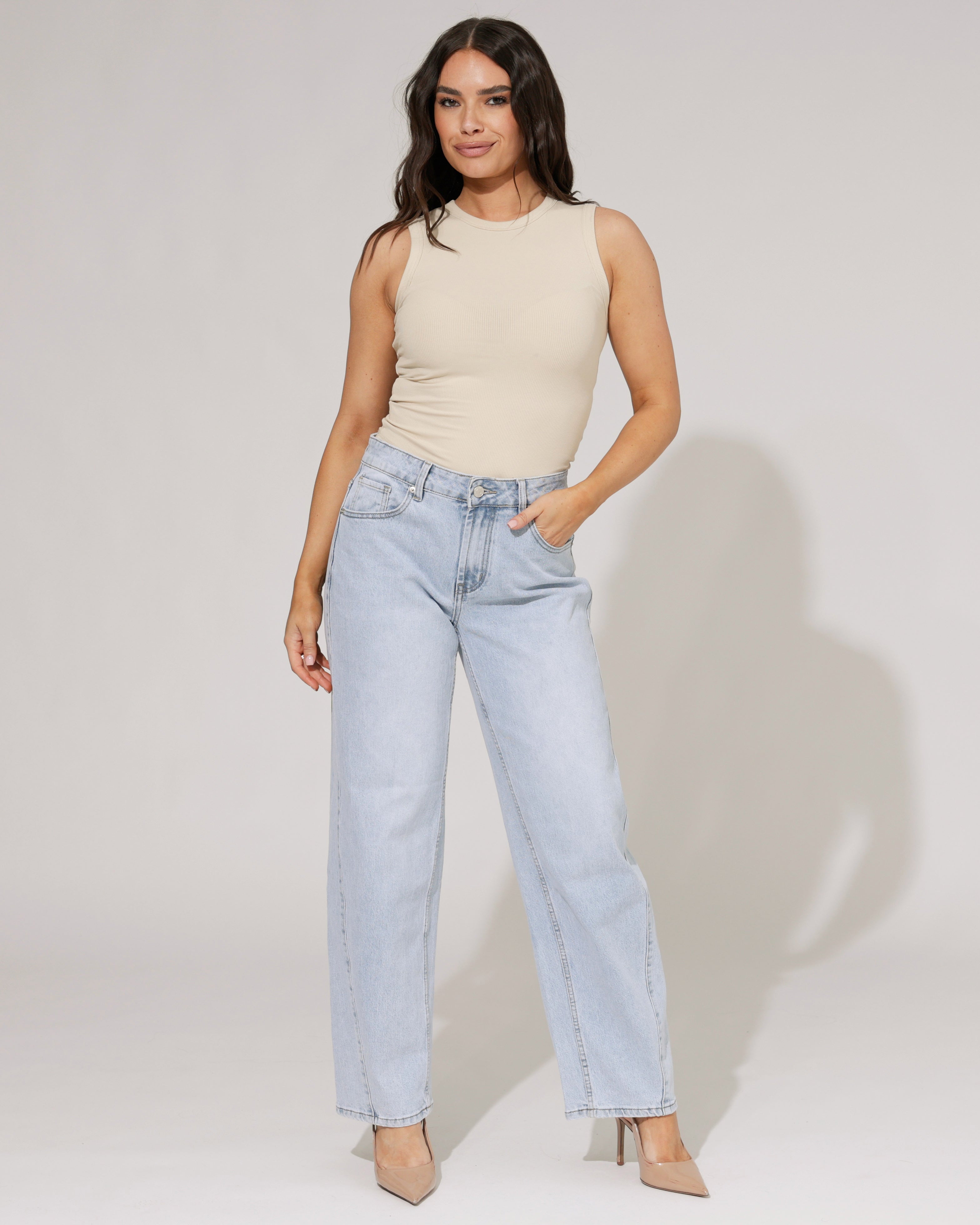 Laulia | Barrel jeans Babs Blauw