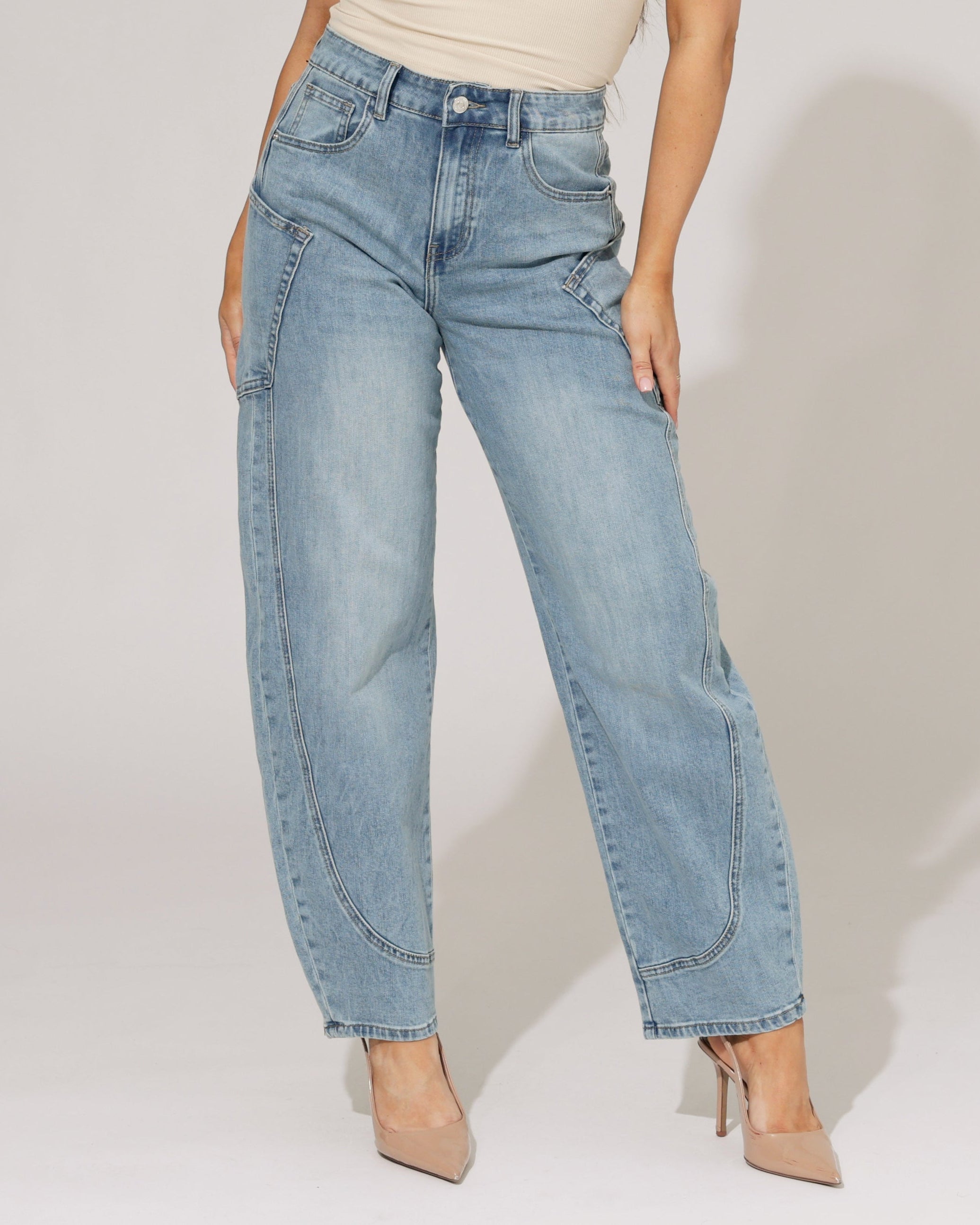 Laulia | Barrel jeans Mindey Blauw