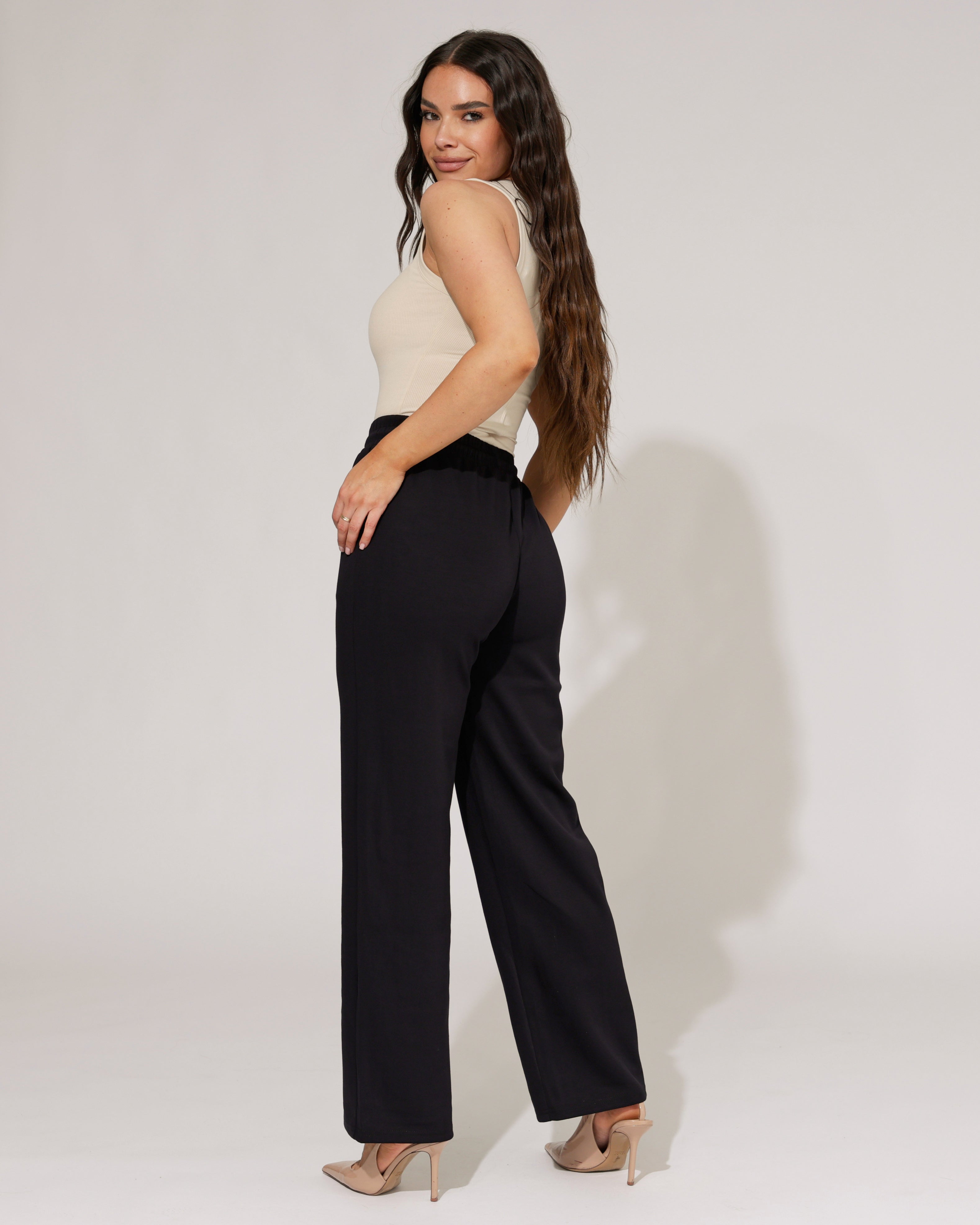 Wide leg broek Rozaly Donkerblauw