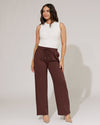 Wide leg broek Rozaly Donkerbruin