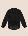 Blouse met strik Evelyn Zwart
