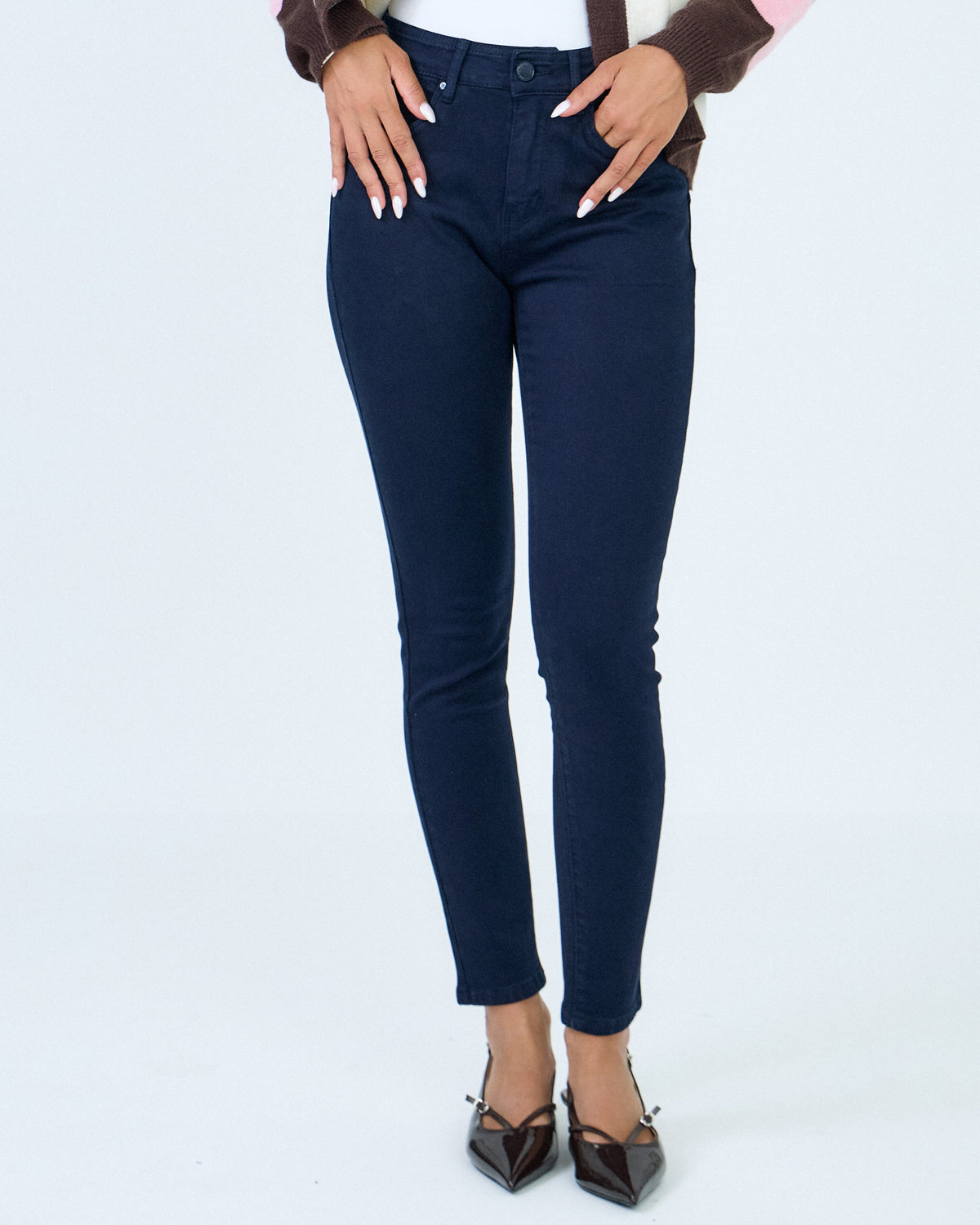 Ana & Lucy Skinny jeans, Push up Lucie-B in donkerblauw