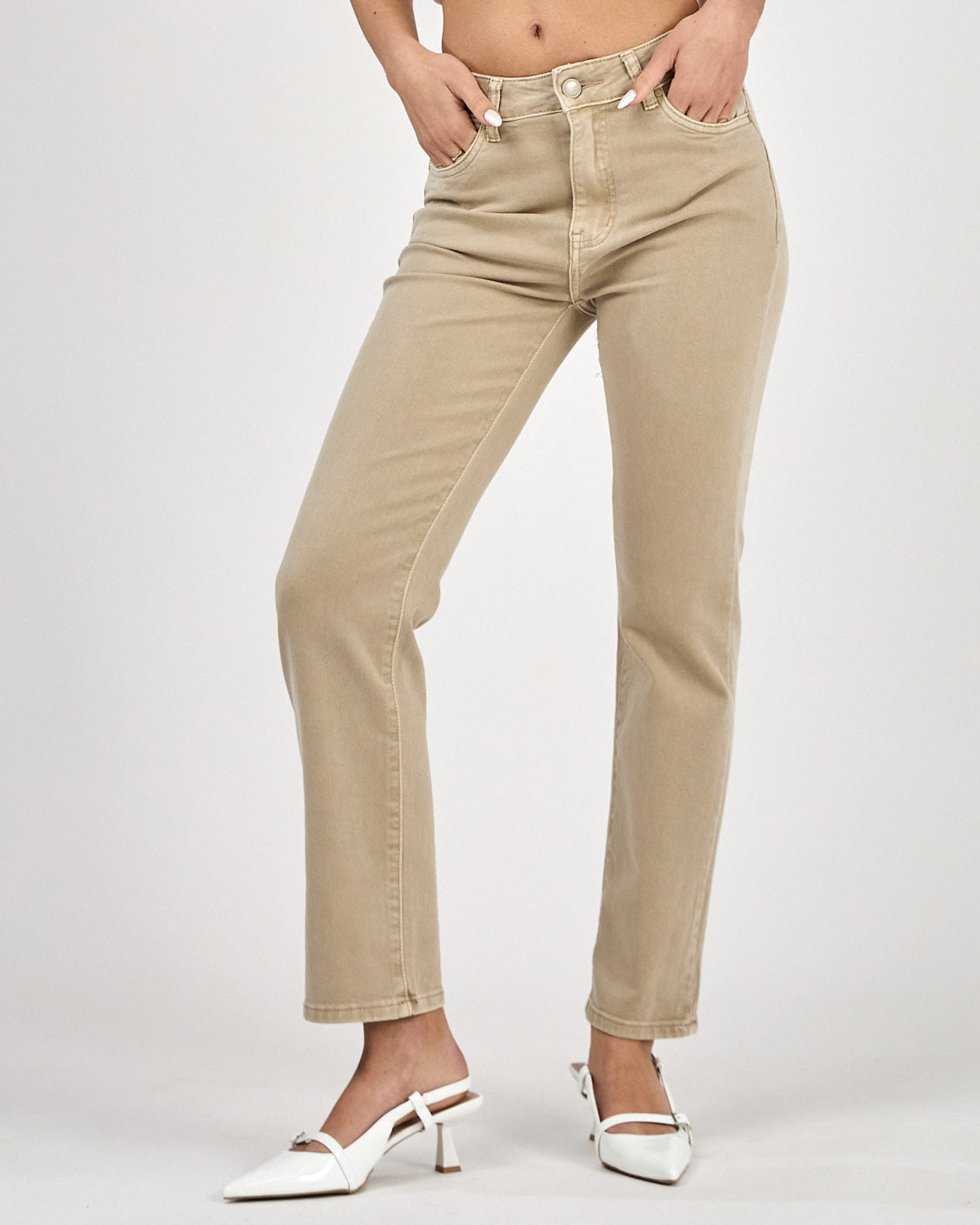 Ana & Lucy Straight jeans Elsa-F in zand