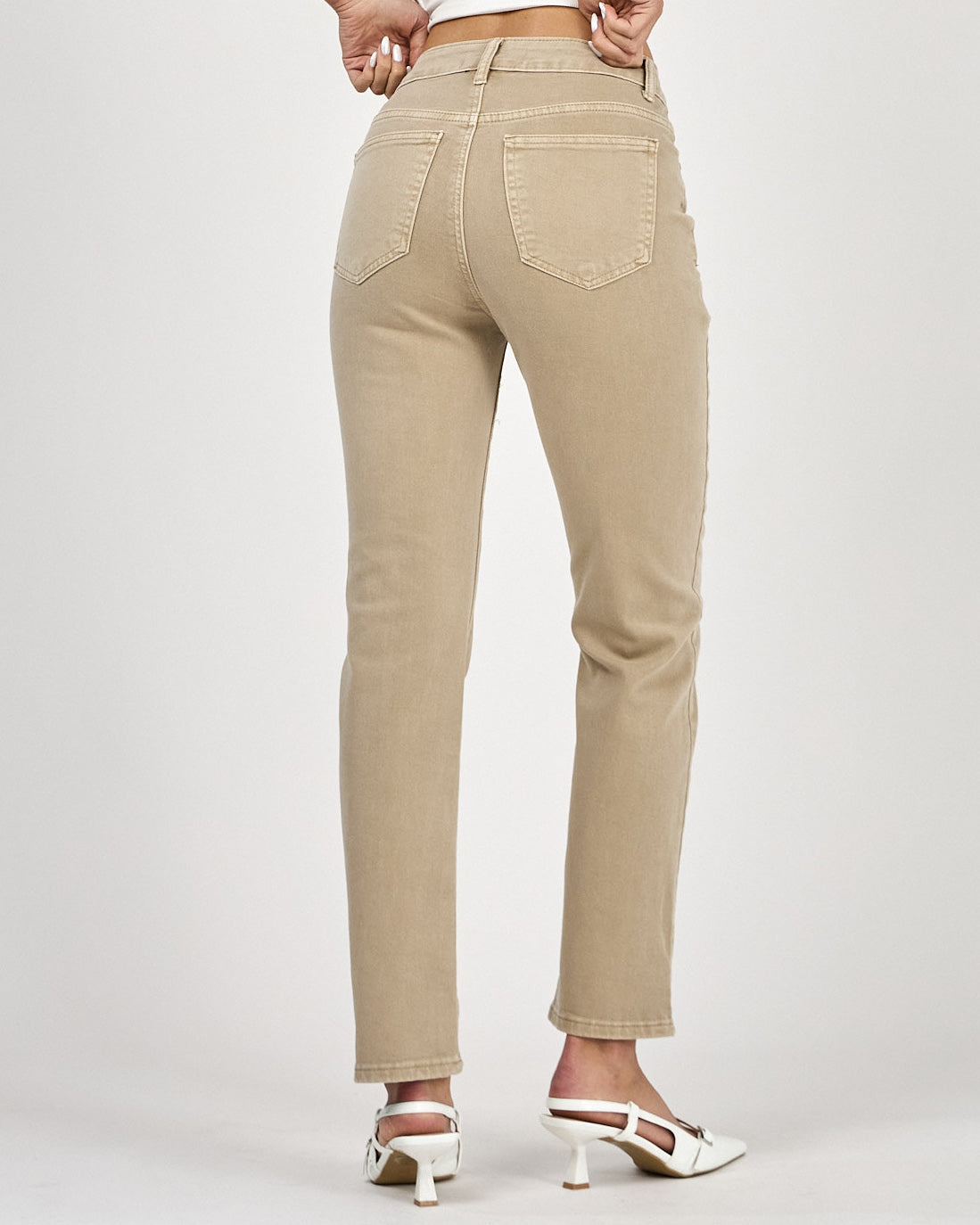 Ana & Lucy Straight jeans Elsa-F in zand, extra aanzicht 2