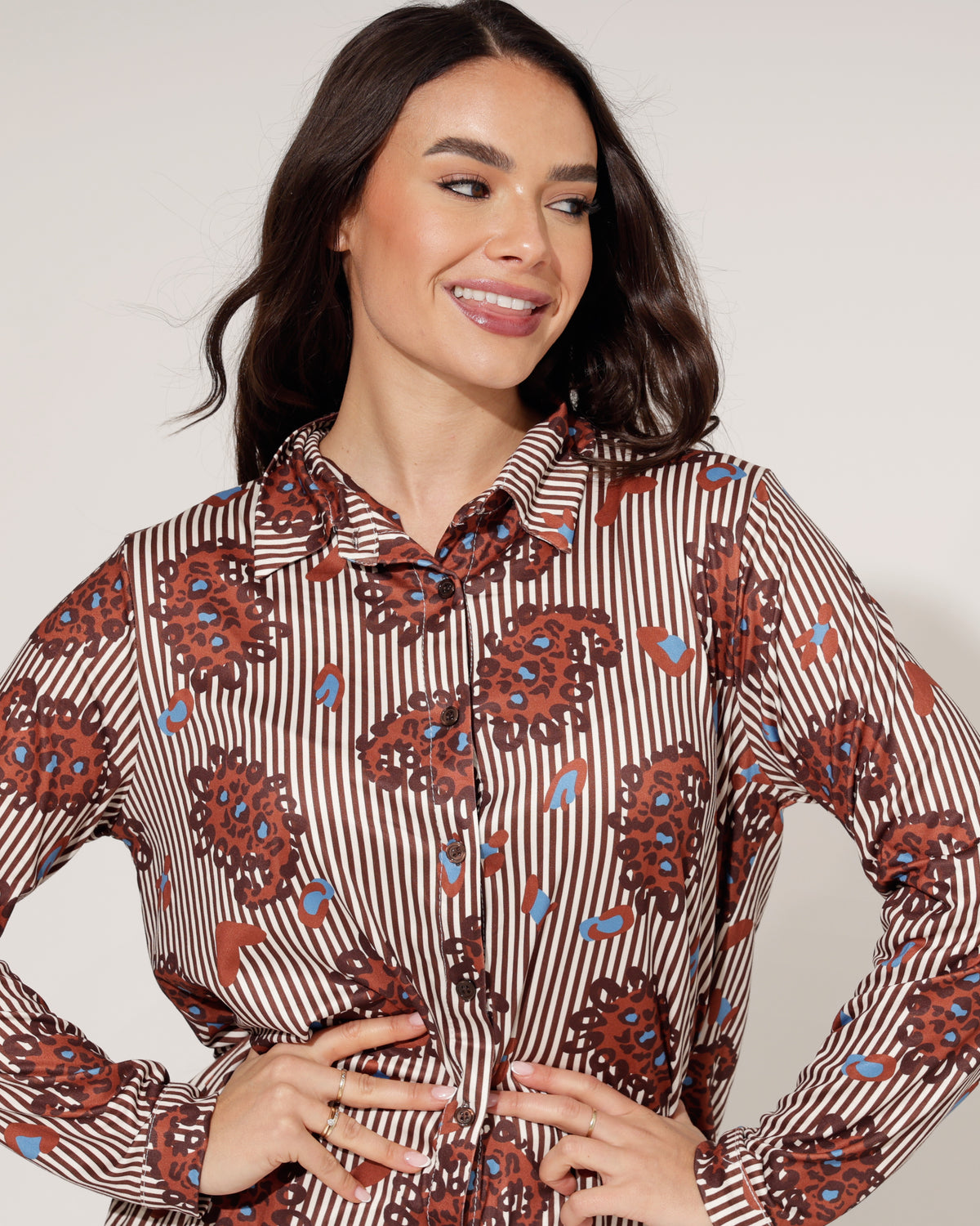 Blouse Belle in bruin