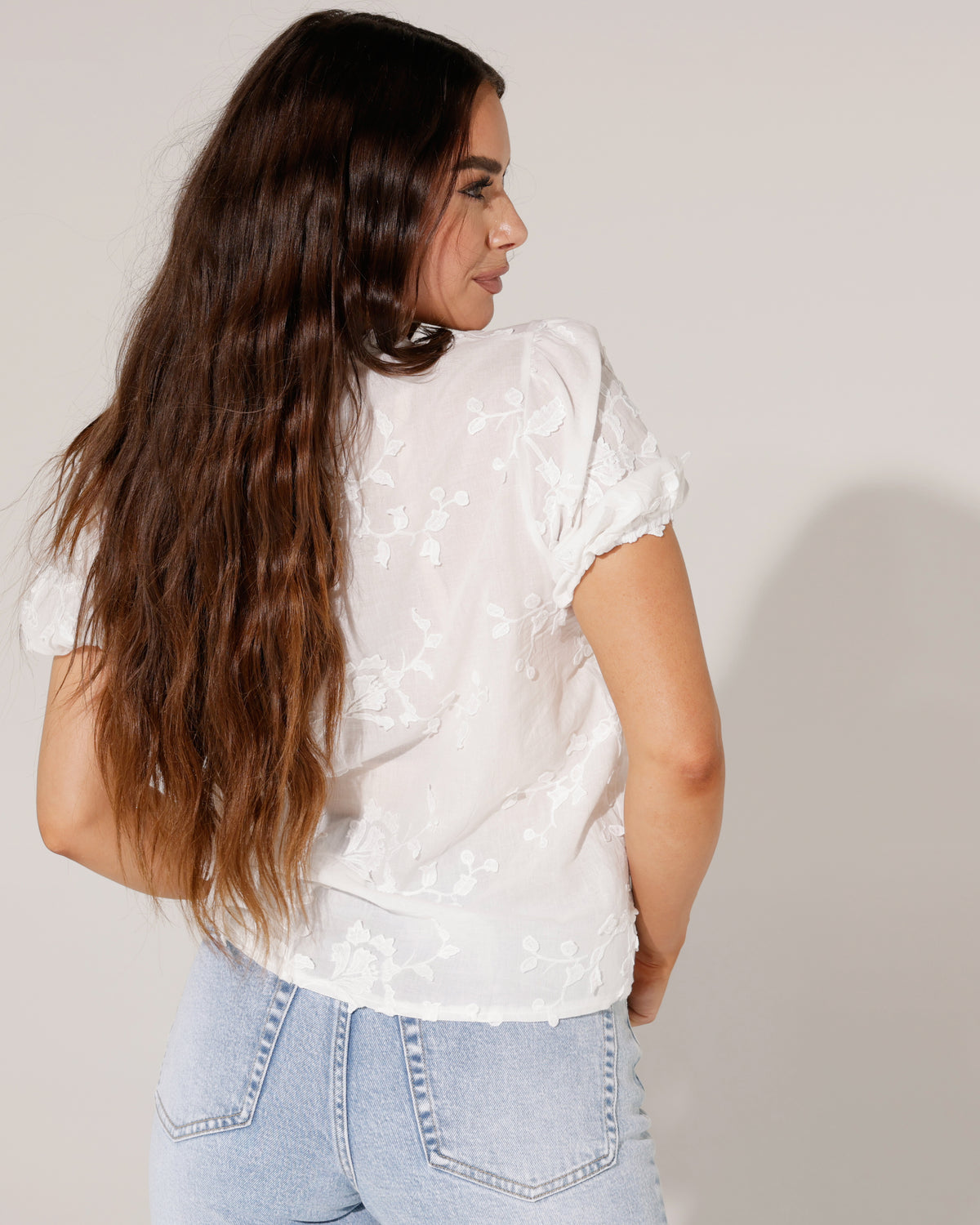 Blouse Doreen in wit, extra aanzicht 4