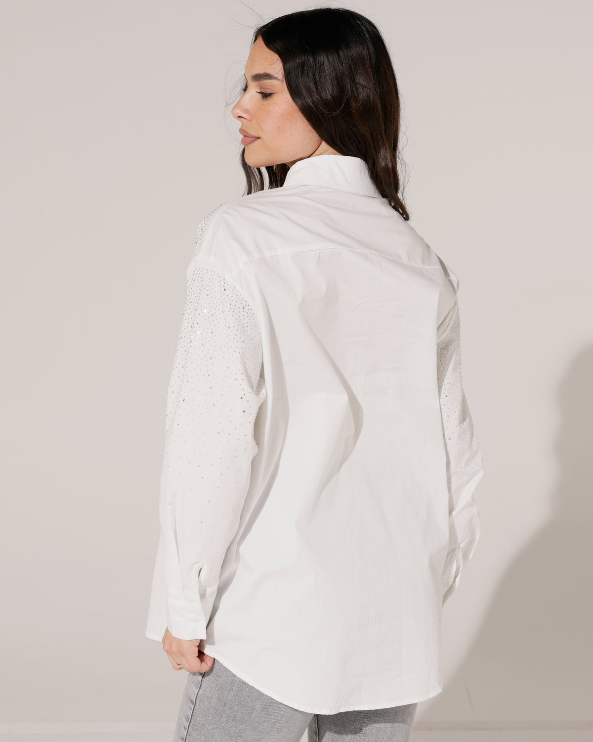 Blouse met strass Yazz in wit, extra aanzicht 2