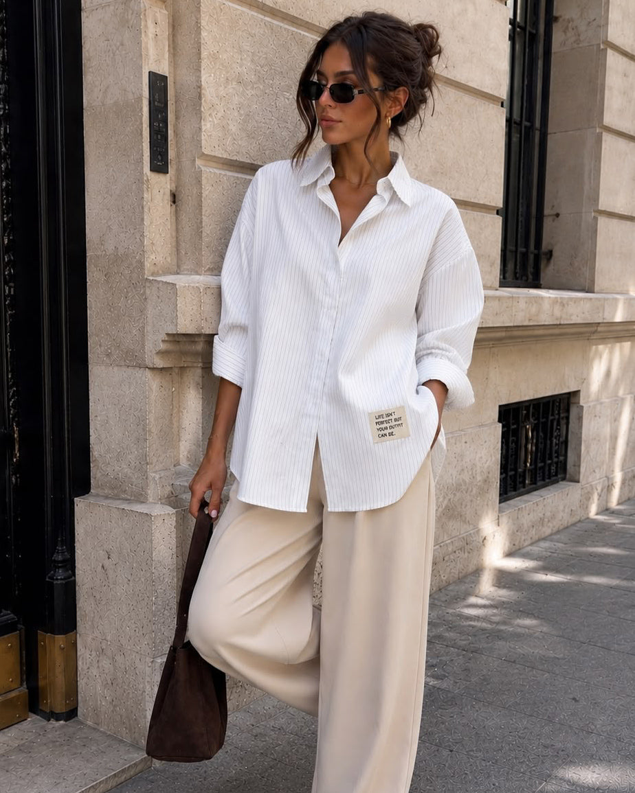 Blouse met streepjes isn't Perfect in roomwit