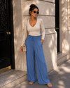 Plisse broek Kyara Blauw