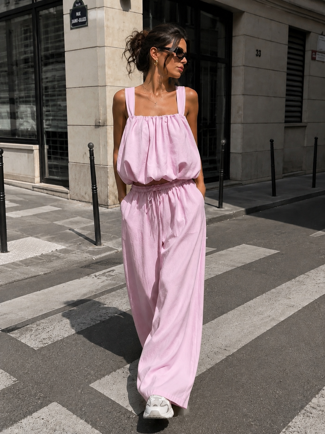 Co-ord set Emily in lichtroze