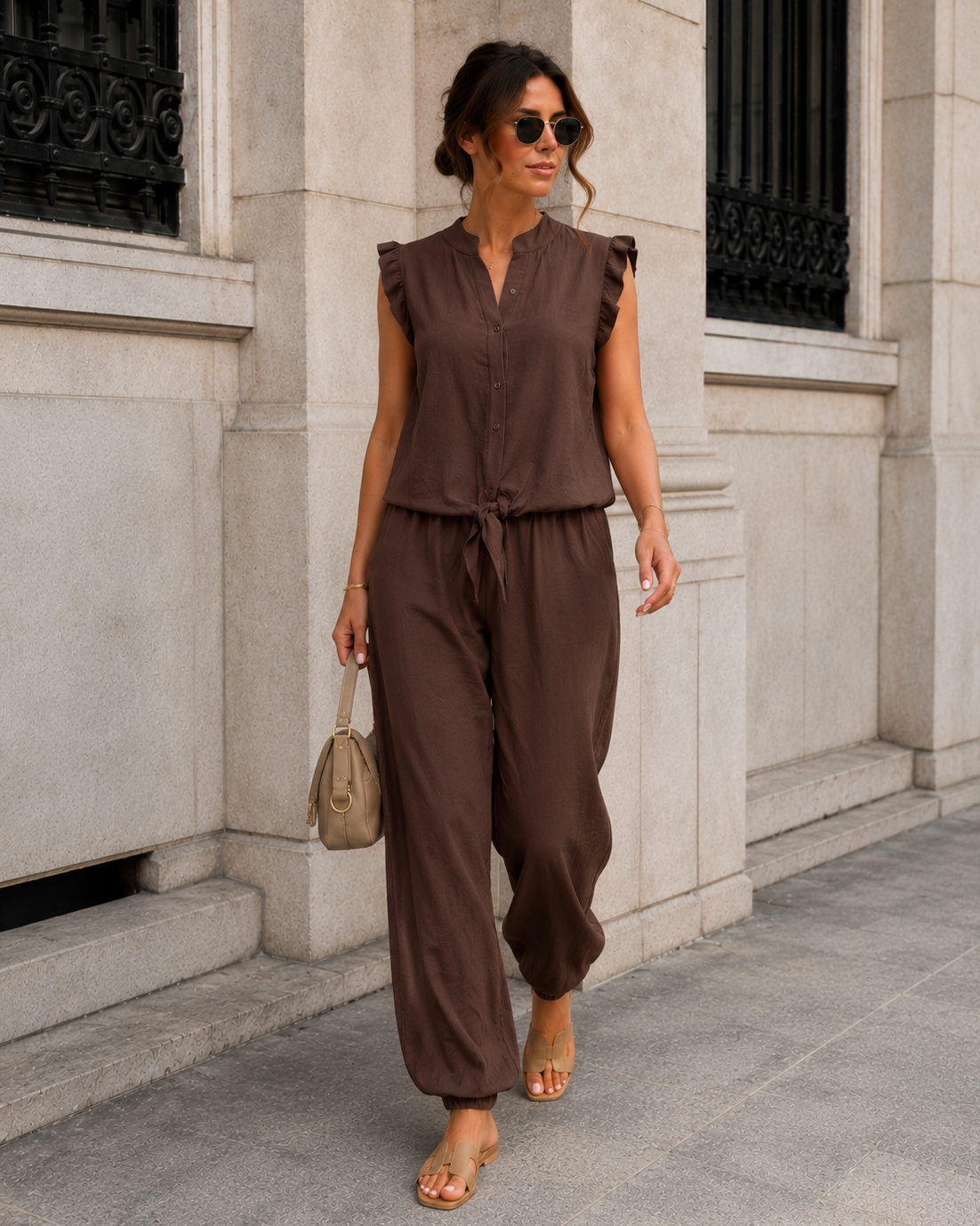 Co-ord set Lola in donkerbruin