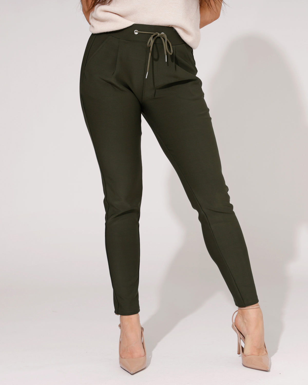 Comfort broek Nova in donkergroen, extra aanzicht 2