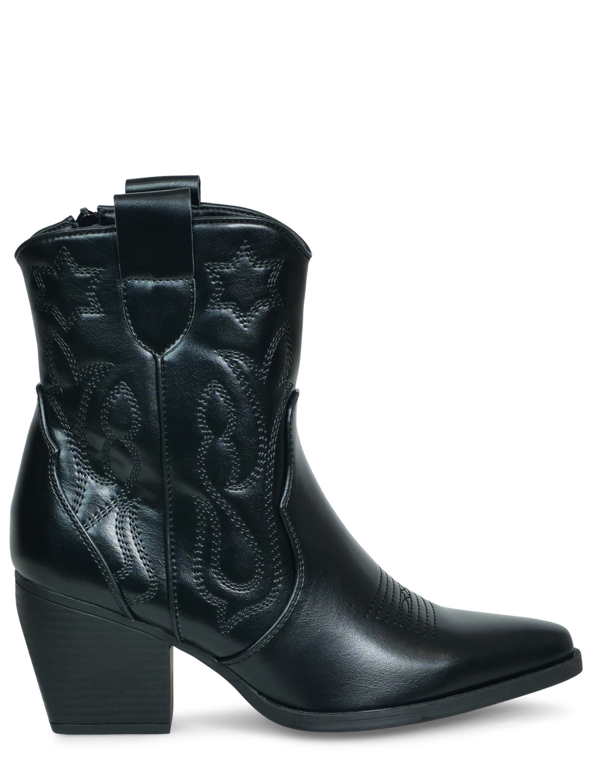 Cowboylaars Star in zwart