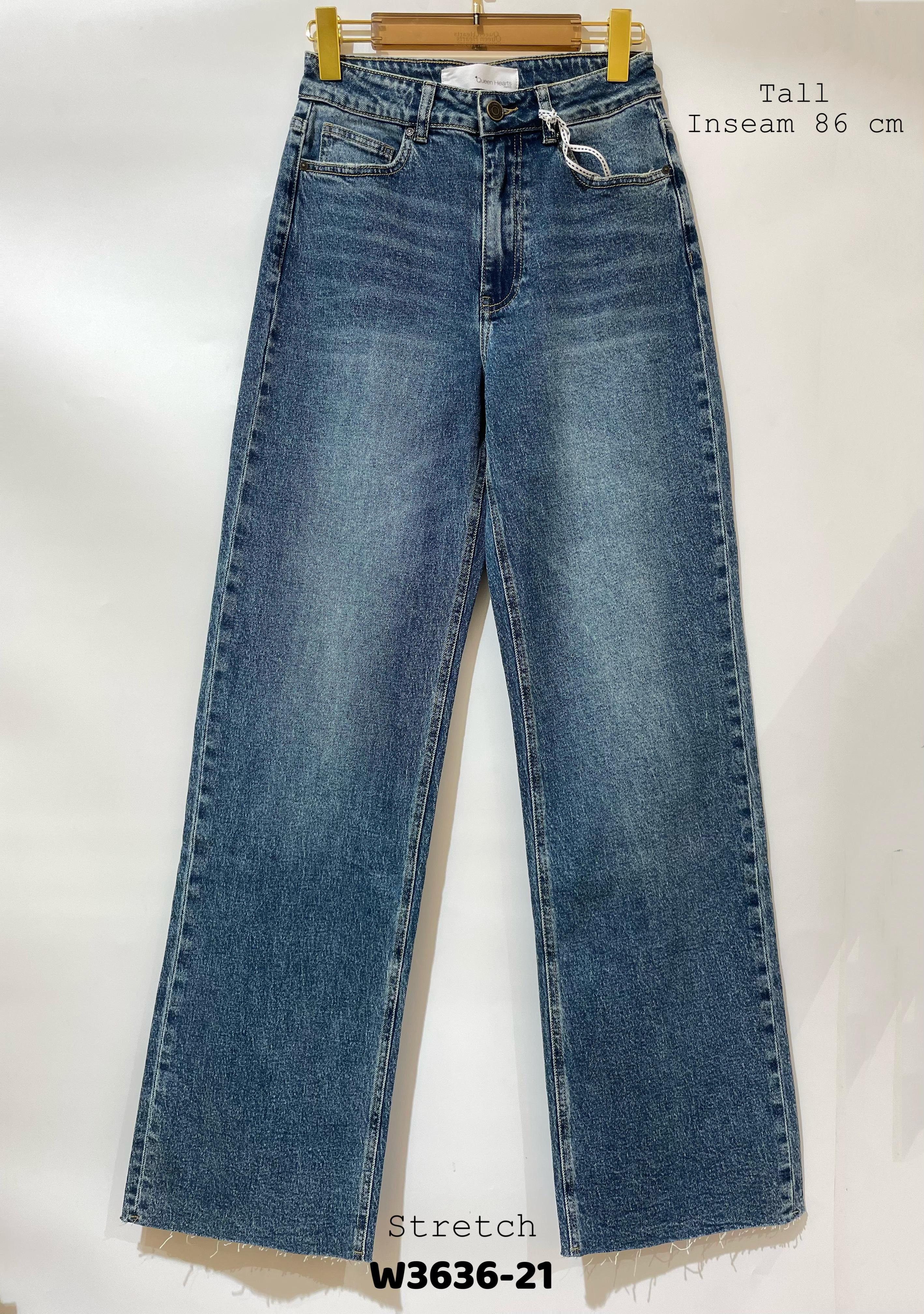 Queen Hearts | Wide leg jeans Nina-21 Donkerblauw