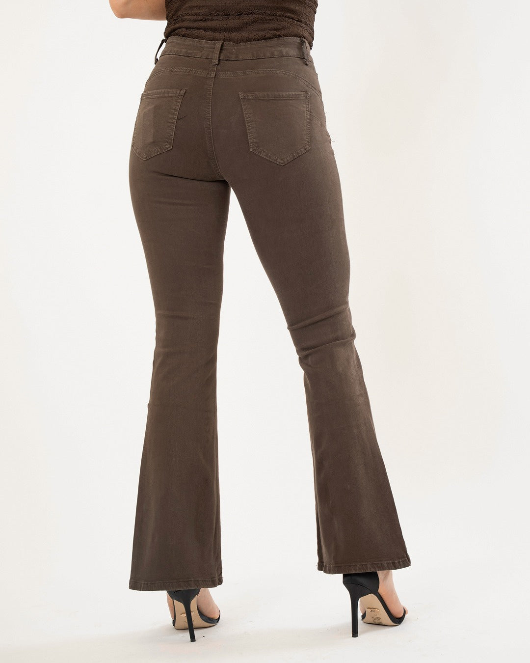 Goodies | Flared jeans Evey-5 Donkerbruin