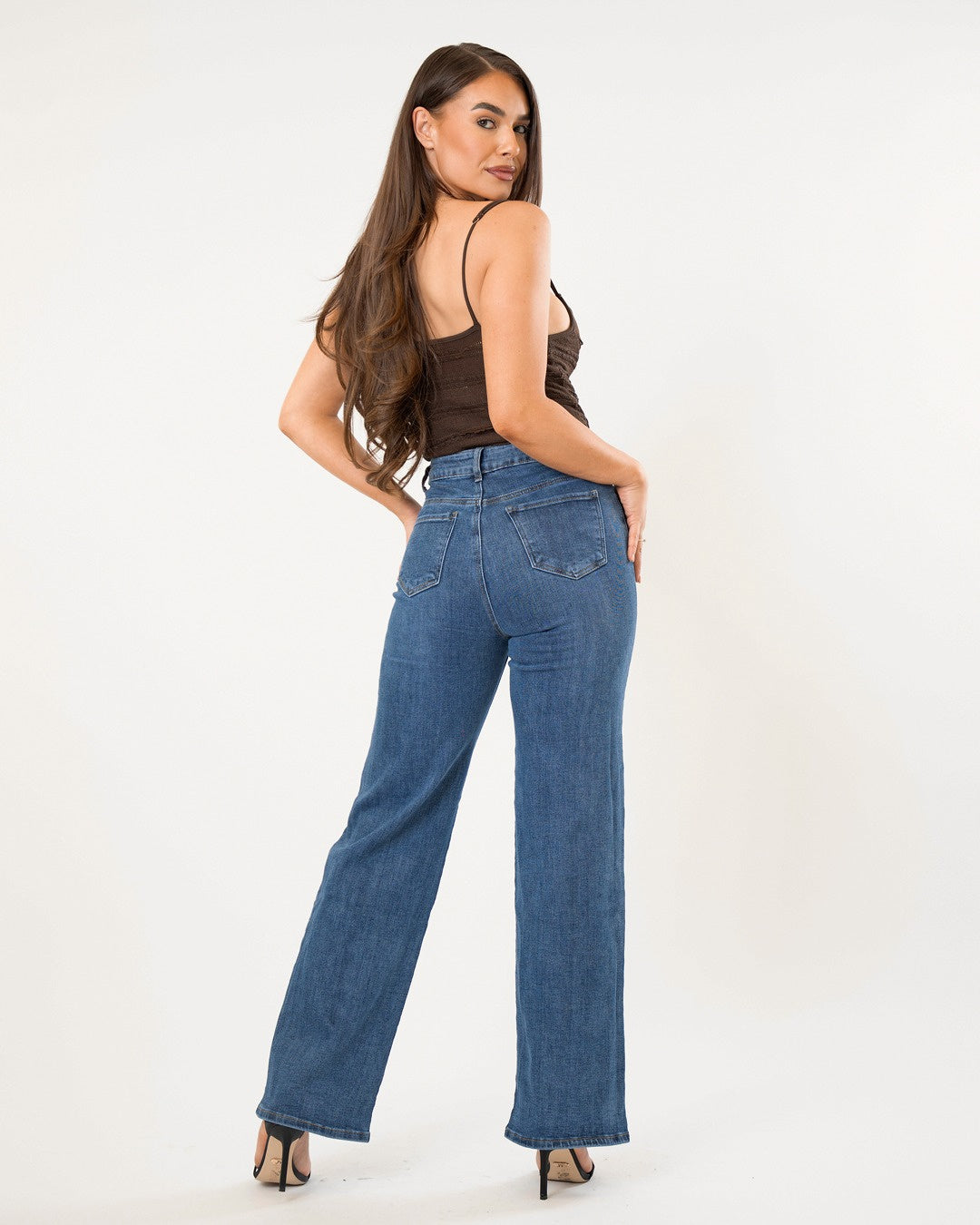 Goodies | Wide leg jeans Savvy Donkerblauw