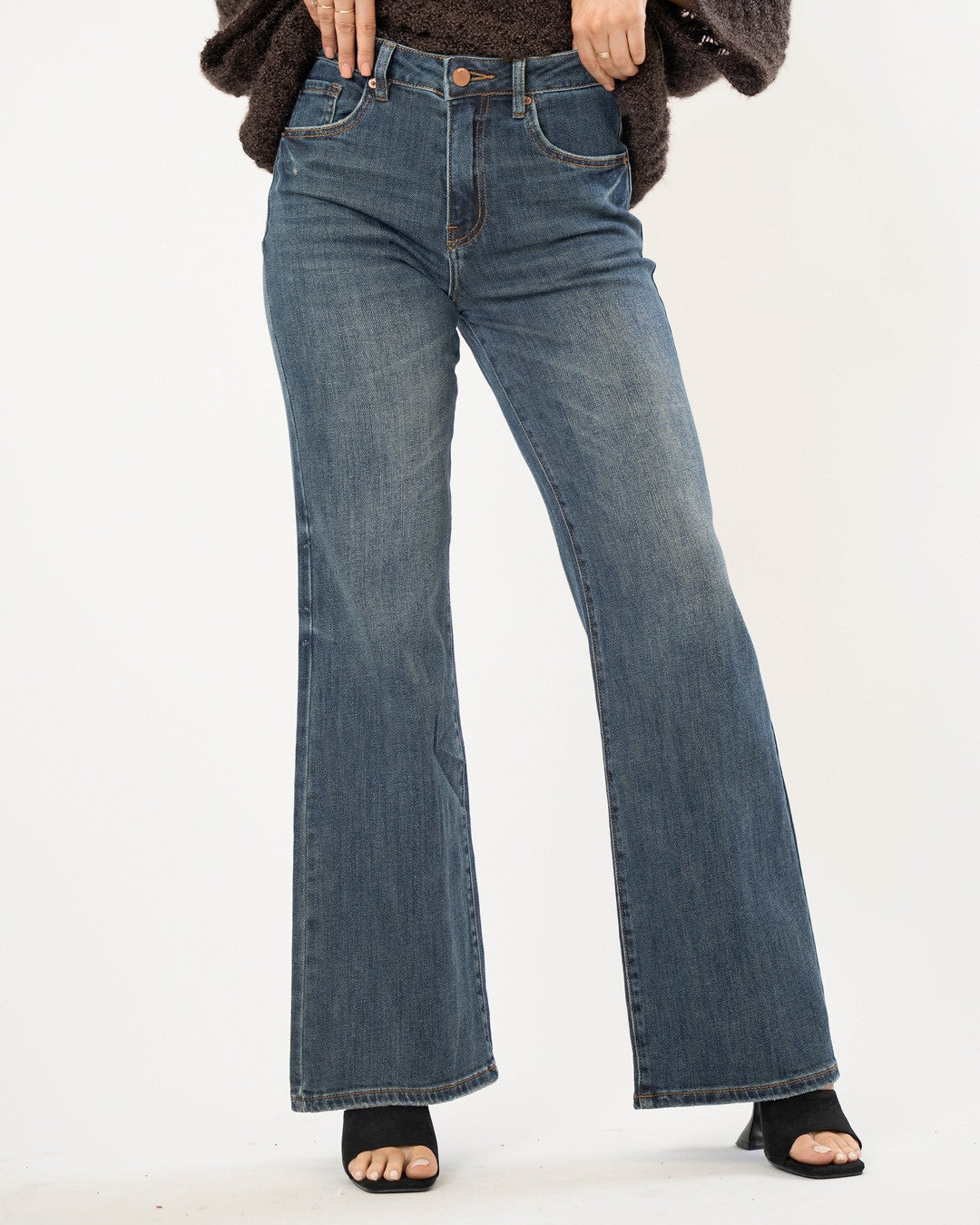 Jewelly | Wide leg jeans Nina Donkerblauw